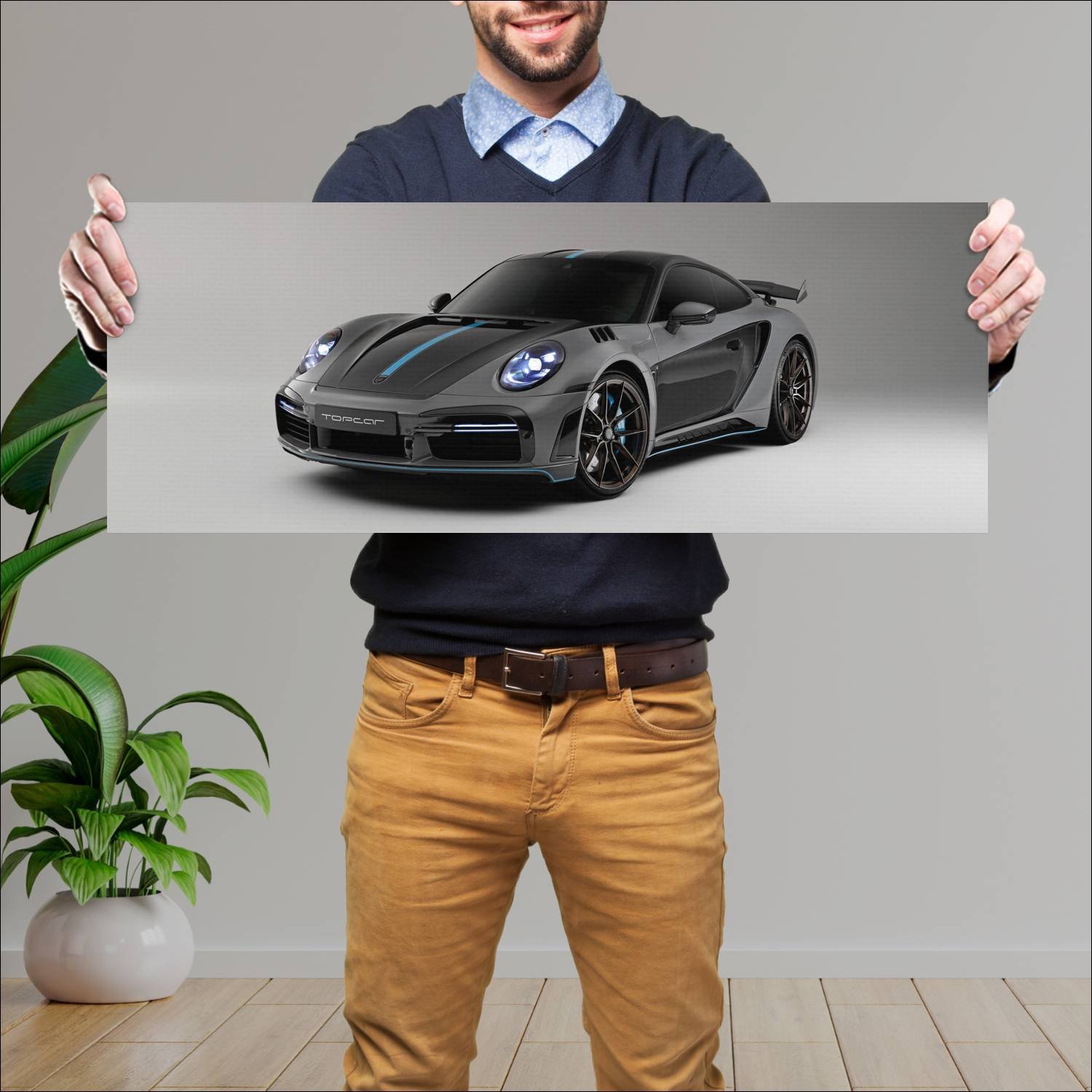 Cuadro grande 30x80cm 2021 topcar stinger gtr 3 0 512 Porsche