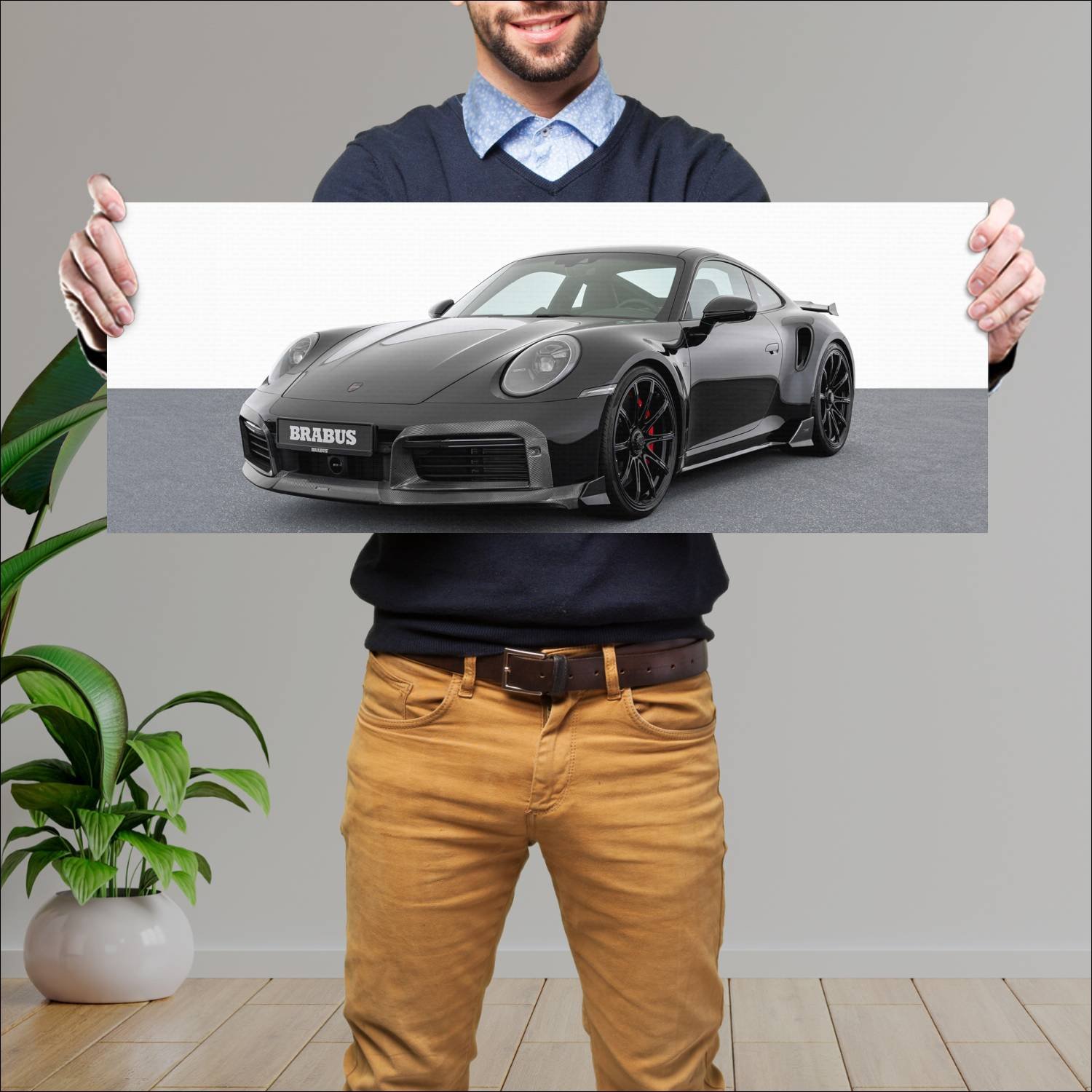 Cuadro grande 30x80cm 2022 brabus 820 based on 911 515 Porsche
