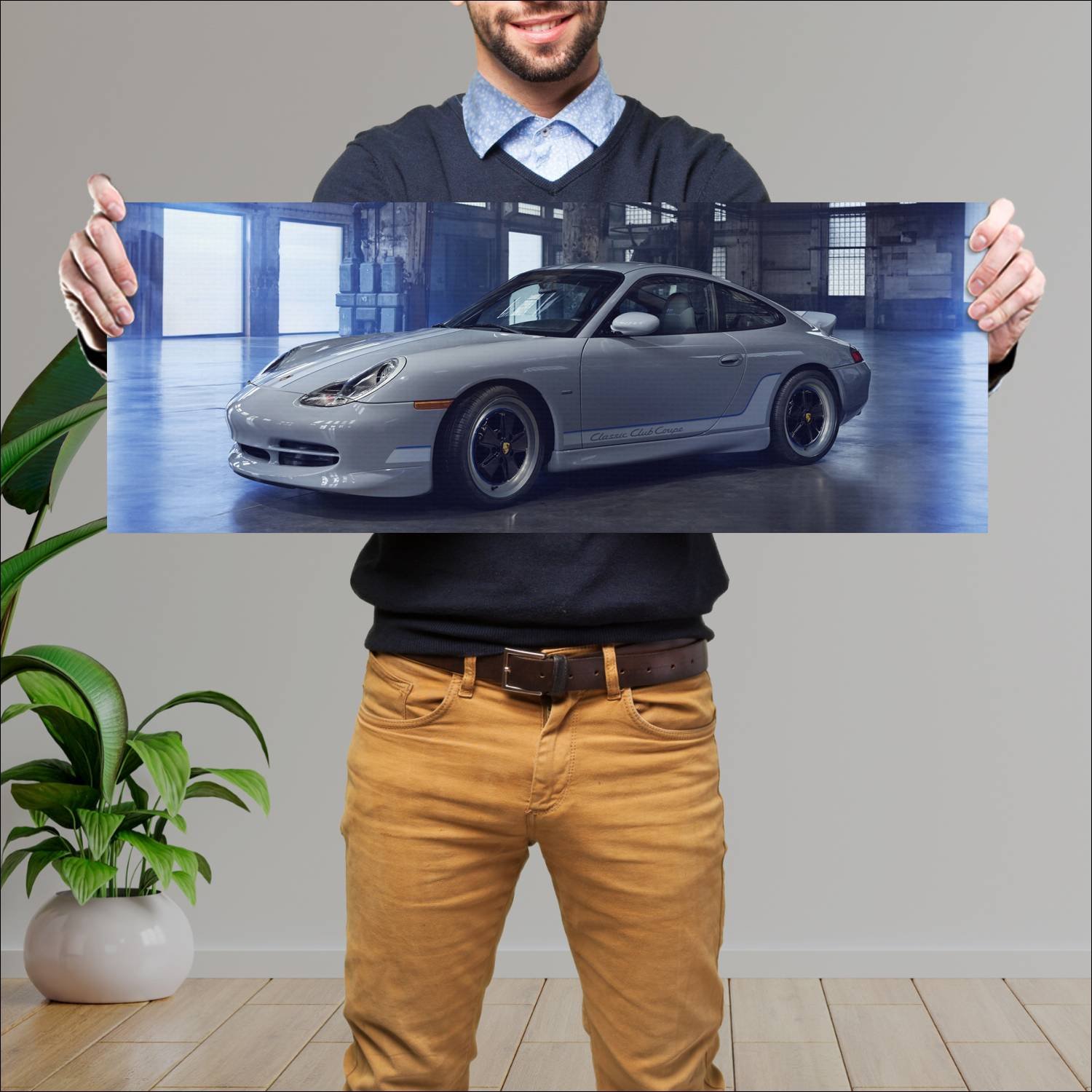 Cuadro grande 30x80cm 2022 porsche 911 carrera cla 529 Porsche