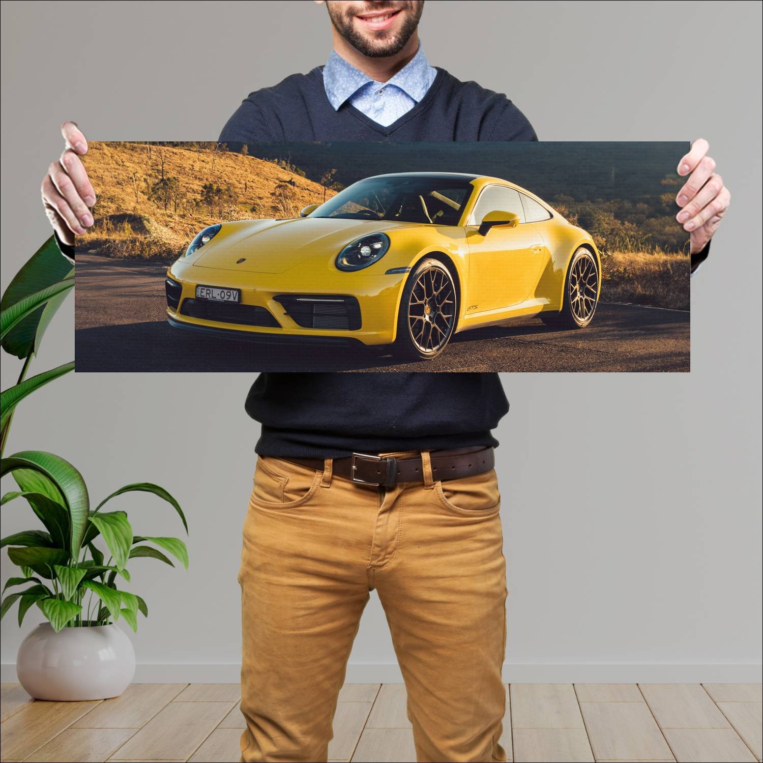 Cuadro grande 30x80cm 2022 porsche 911 carrera gts 530 Porsche