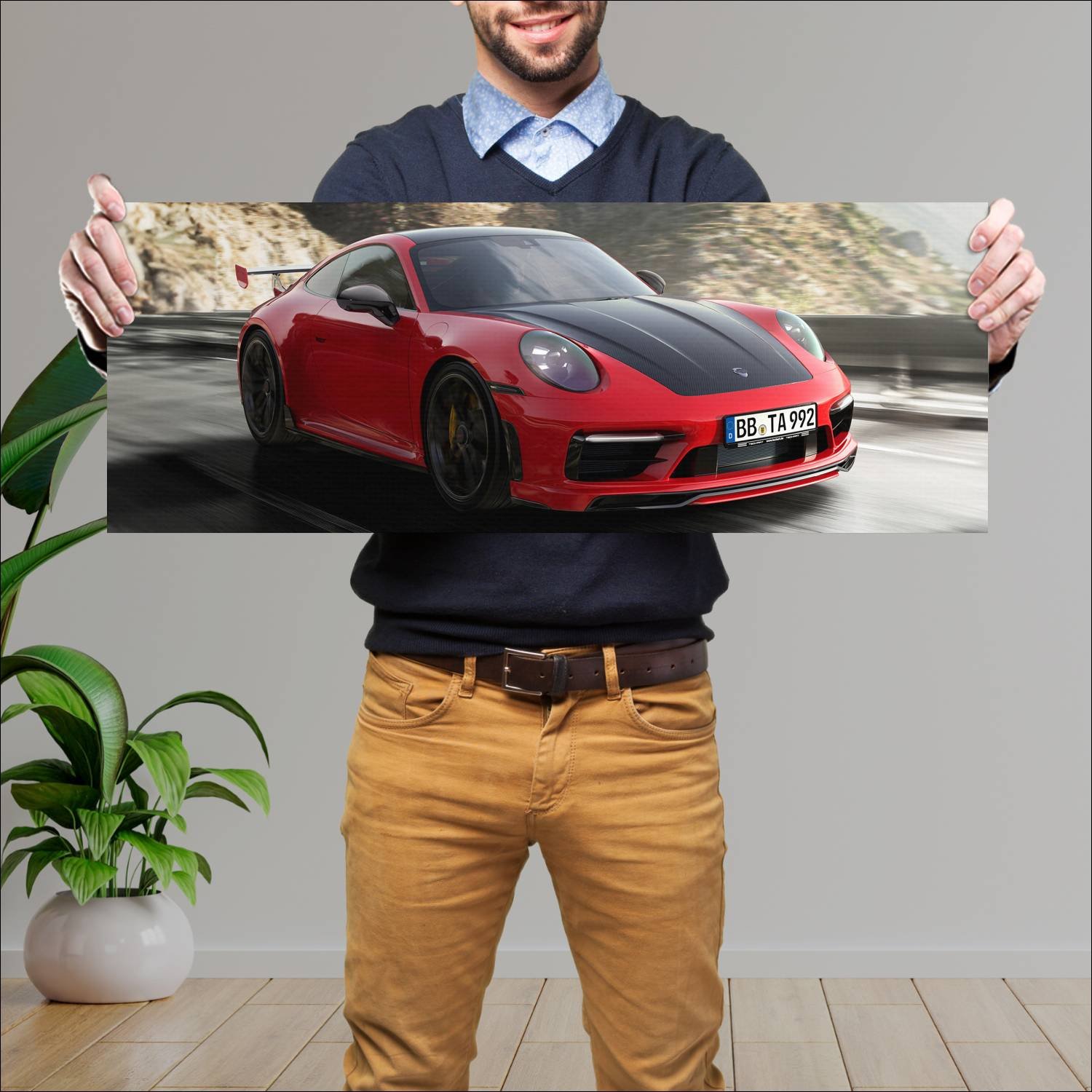 Cuadro grande 30x80cm 2022 porsche 911 carrera gts 531 Porsche