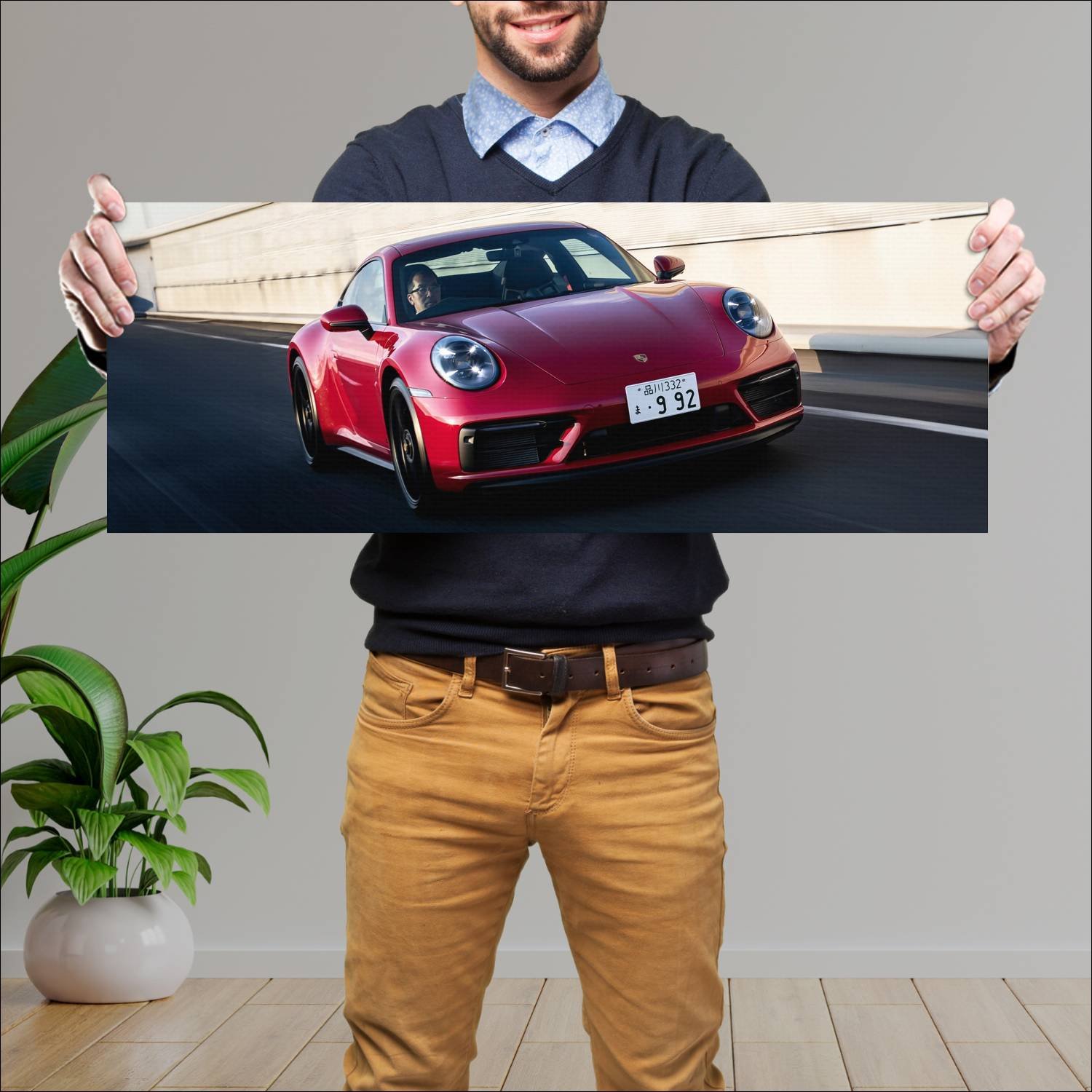 Cuadro grande 30x80cm 2022 porsche 911 carrera gts 533 Porsche
