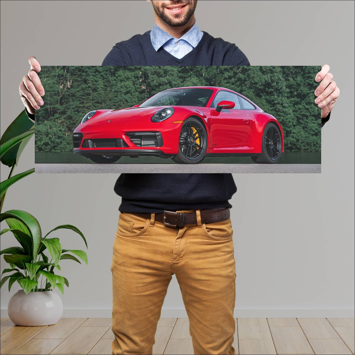 Cuadro grande 30x80cm 2022 porsche 911 carrera gts 535 Porsche