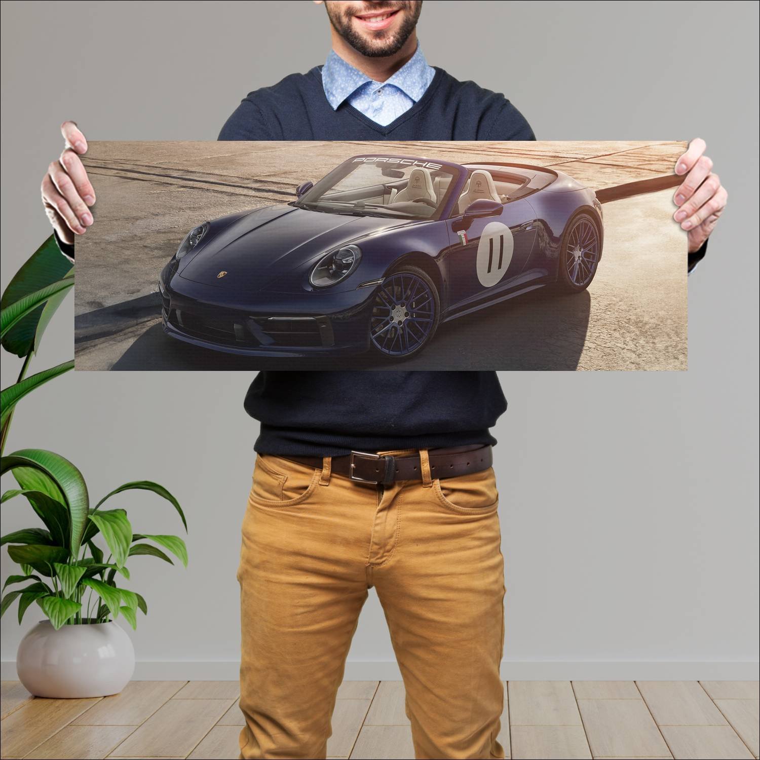 Cuadro grande 30x80cm 2022 porsche 911 carrera s c 536 Porsche