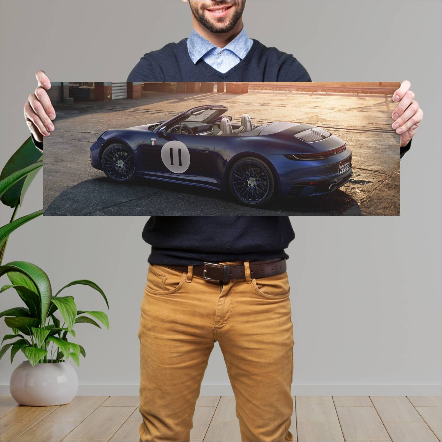 Cuadro grande 30x80cm 2022 porsche 911 carrera s c 537 Porsche