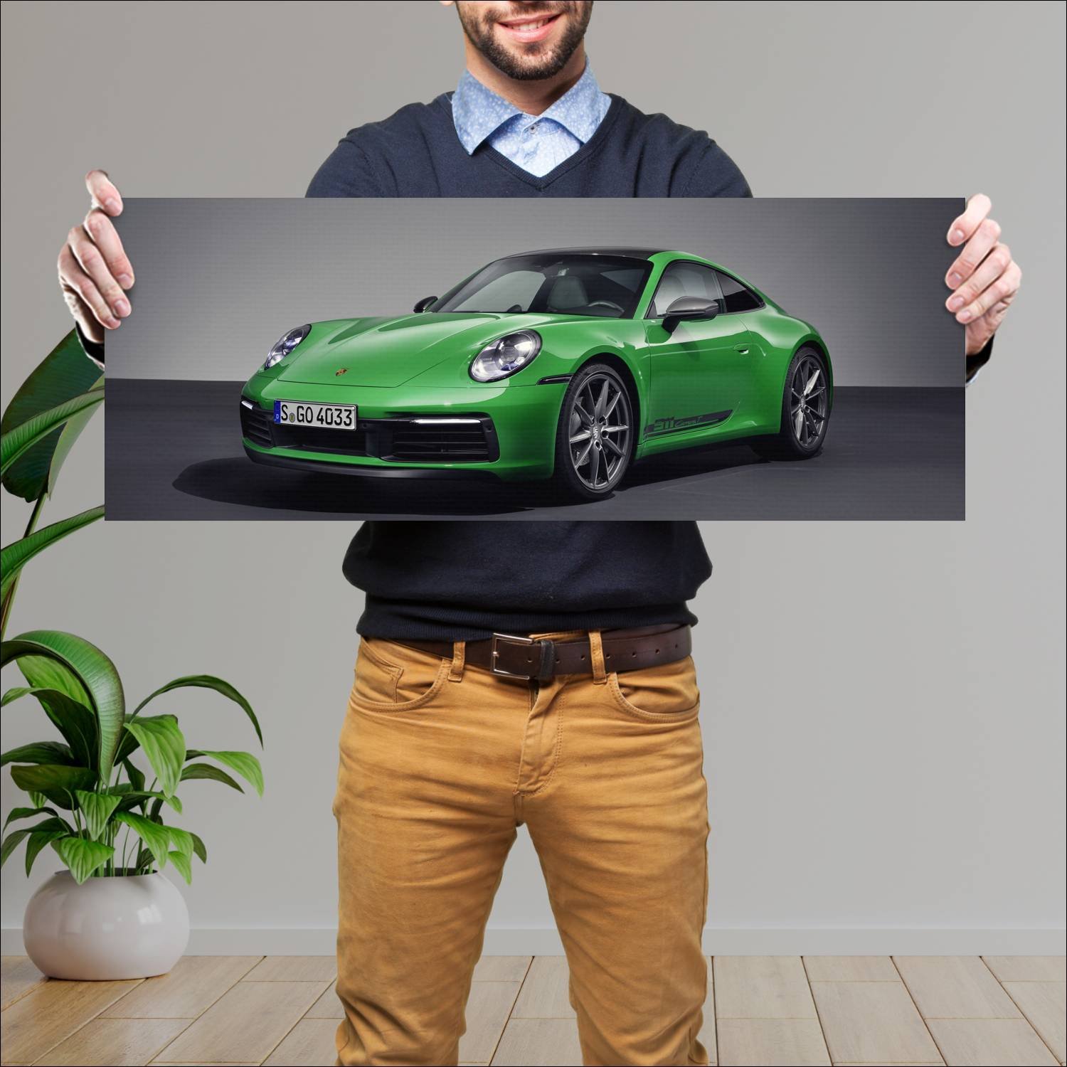 Cuadro grande 30x80cm 2022 porsche 911 carrera t 1 538 Porsche