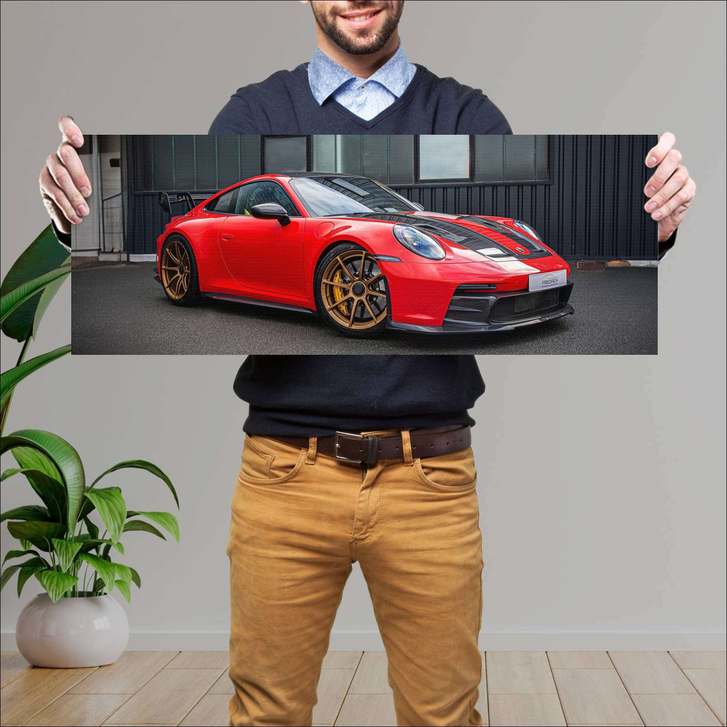 Cuadro grande 30x80cm 2022 porsche 911 gt3 by frie 541 Porsche