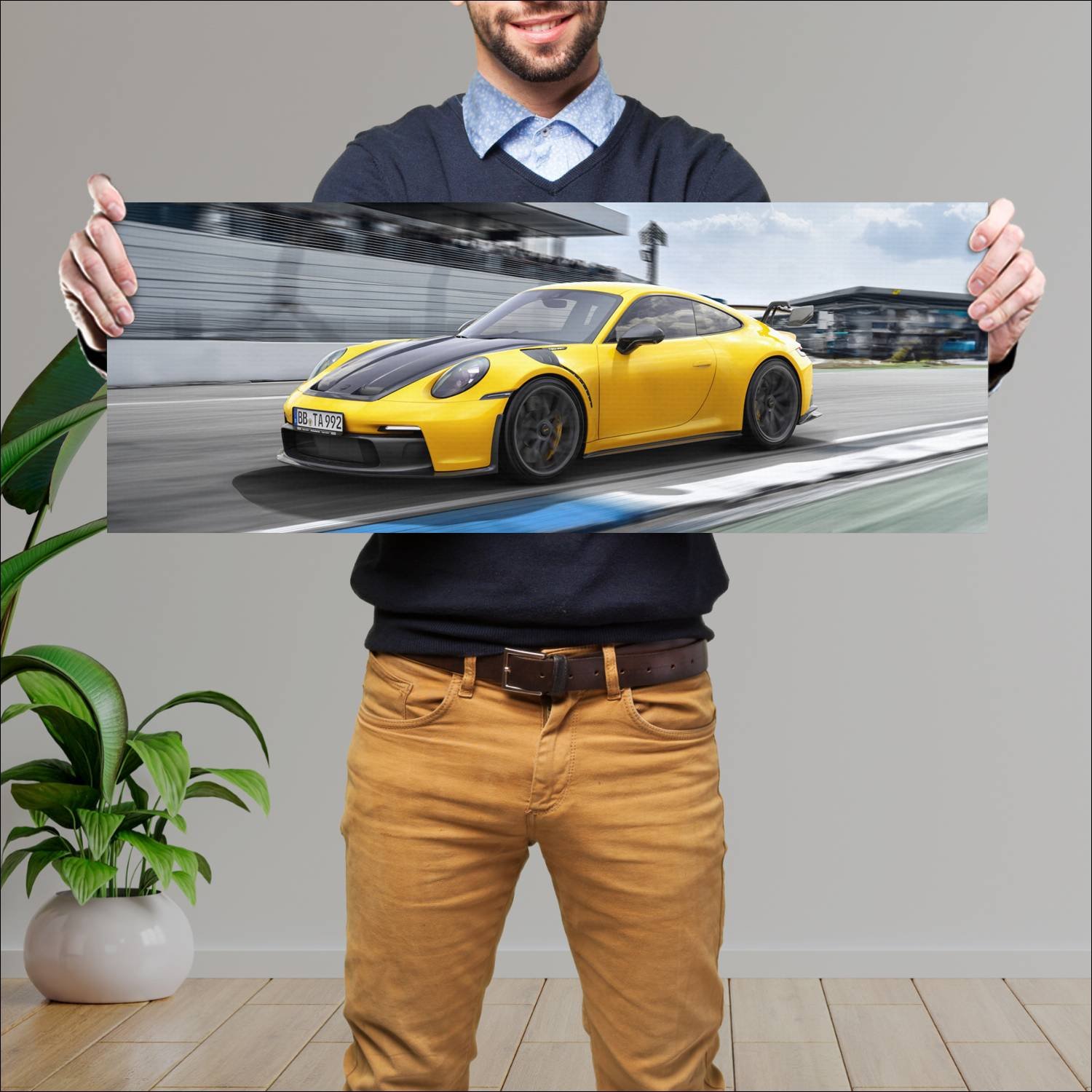 Cuadro grande 30x80cm 2022 porsche 911 gt3 by tech 542 Porsche