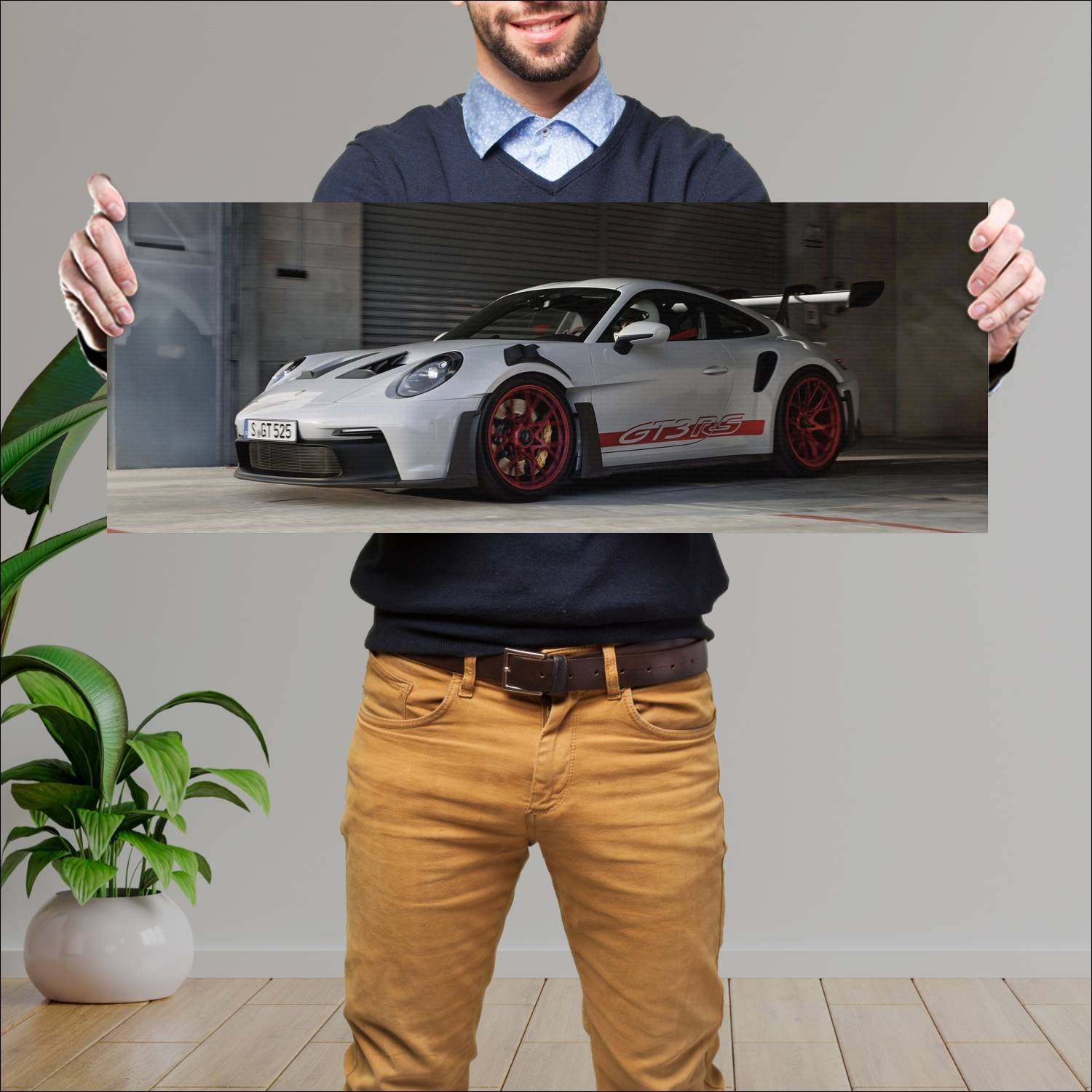 Cuadro grande 30x80cm 2022 porsche 911 gt3 rs Porsche