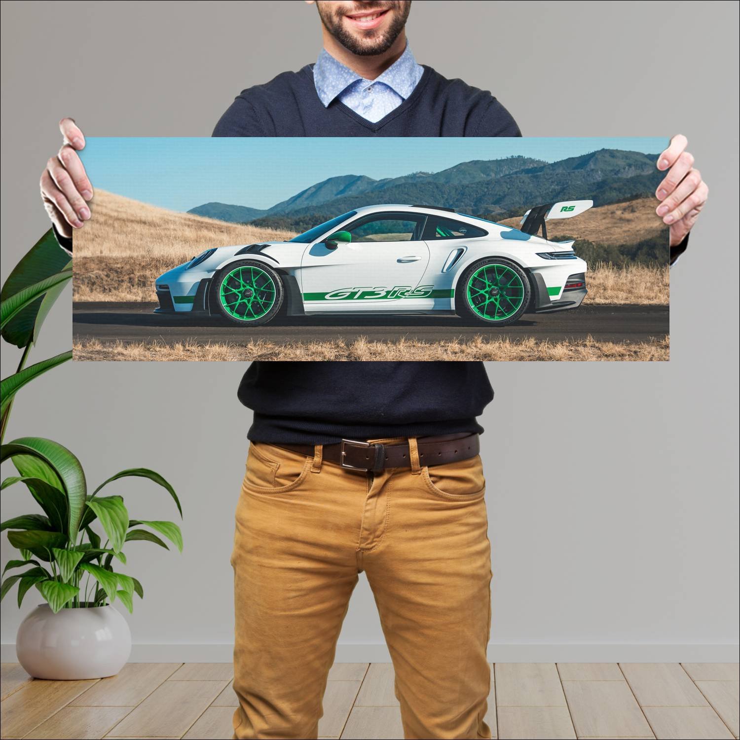 Cuadro grande 30x80cm 2022 porsche 911 gt3 rs trib 548 Porsche