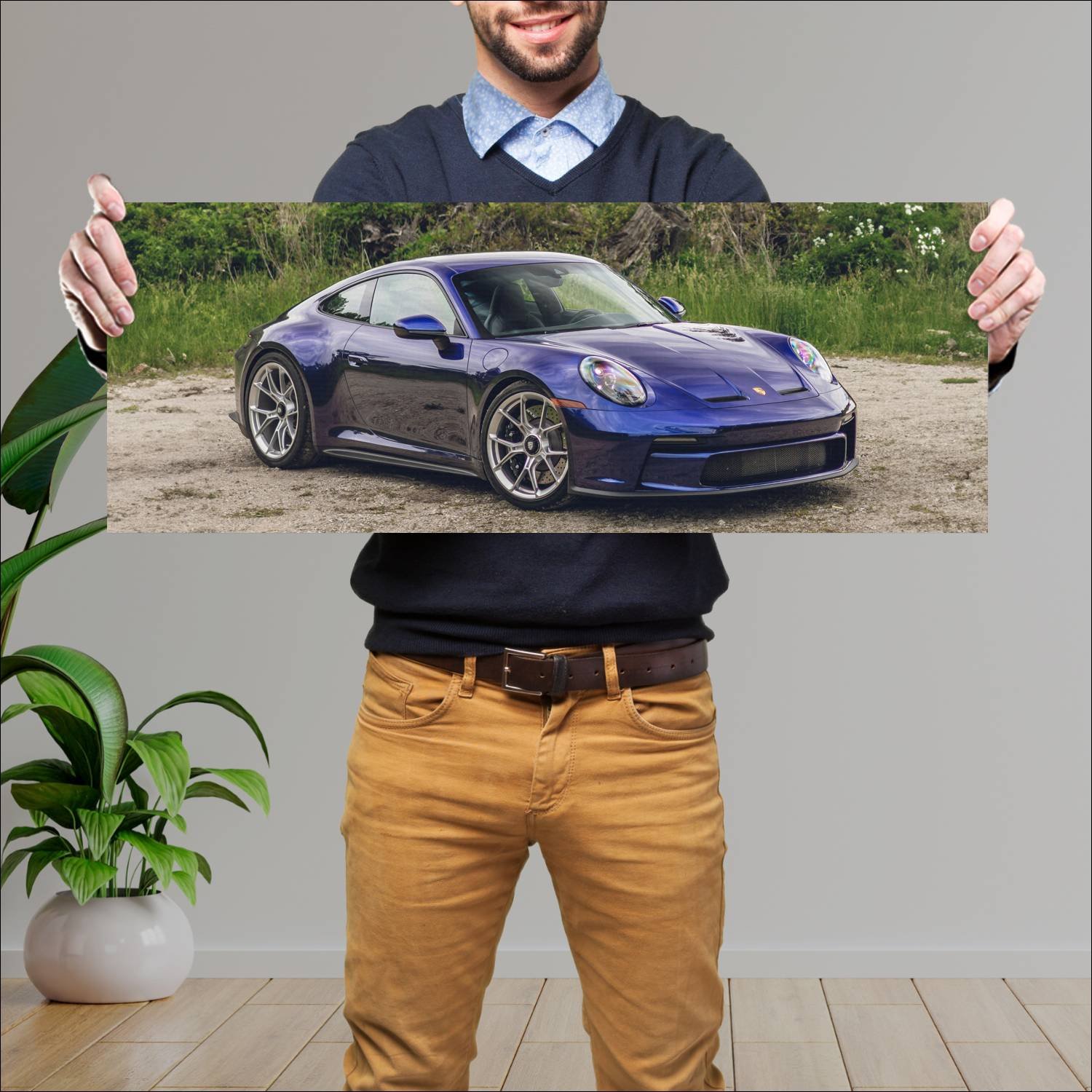 Cuadro grande 30x80cm 2022 porsche 911 gt3 touring 550 Porsche