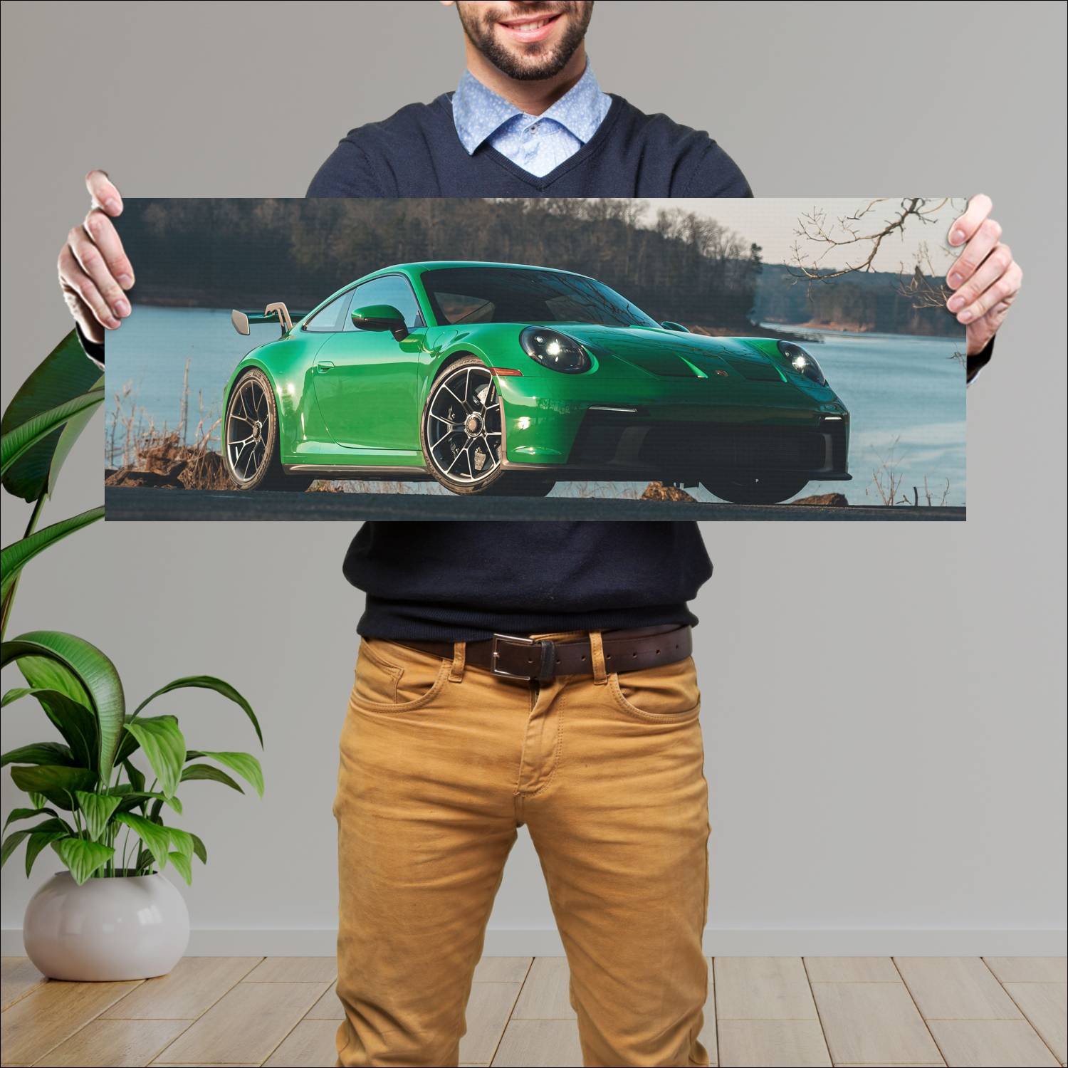 Cuadro grande 30x80cm 2022 porsche 911 gt3 us Porsche