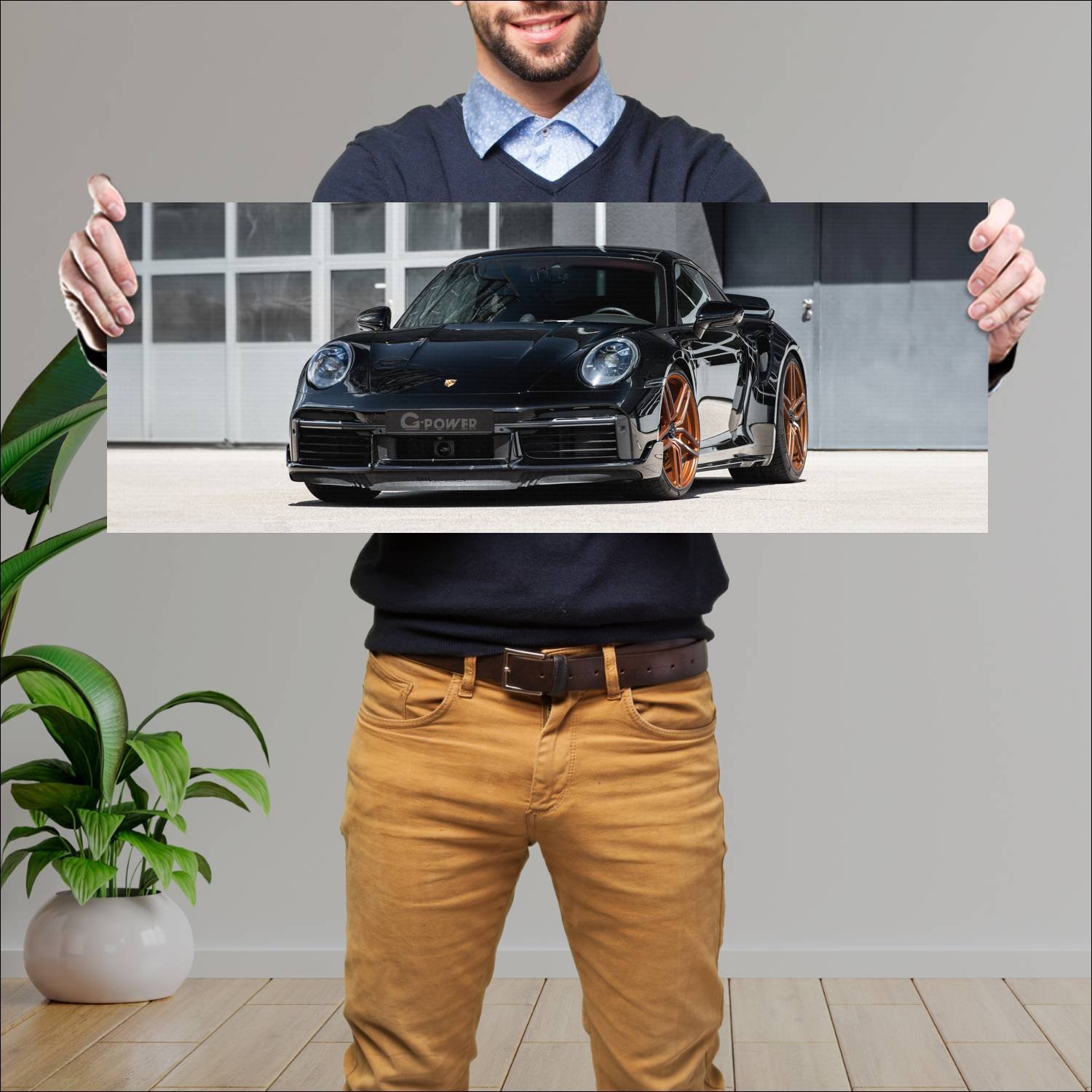 Cuadro grande 30x80cm 2022 porsche 911 turbo s by 559 Porsche