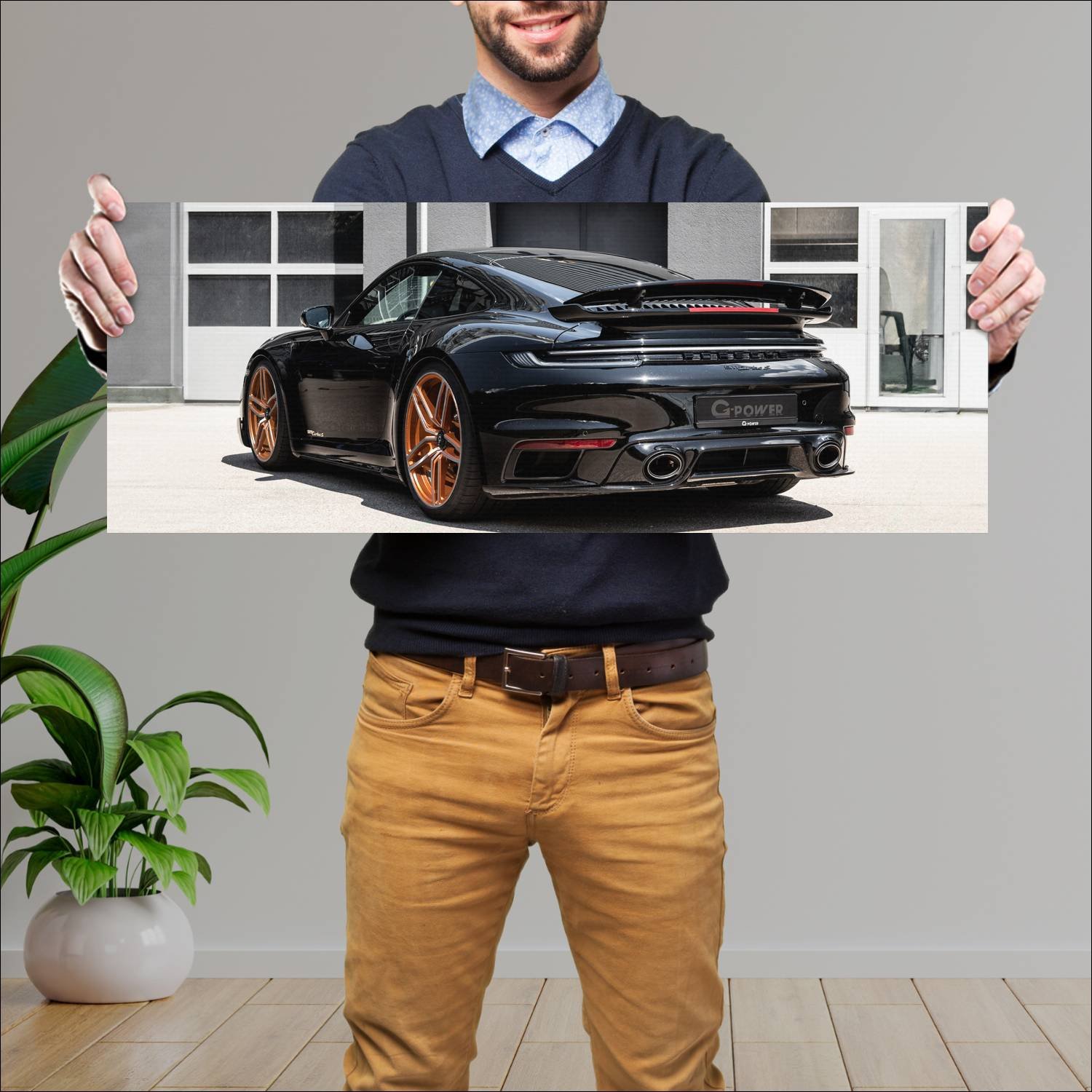 Cuadro grande 30x80cm 2022 porsche 911 turbo s by 560 Porsche