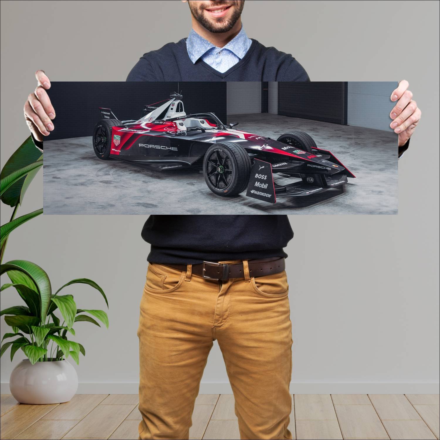 Cuadro grande 30x80cm 2022 porsche 99x electric 11 563 Porsche