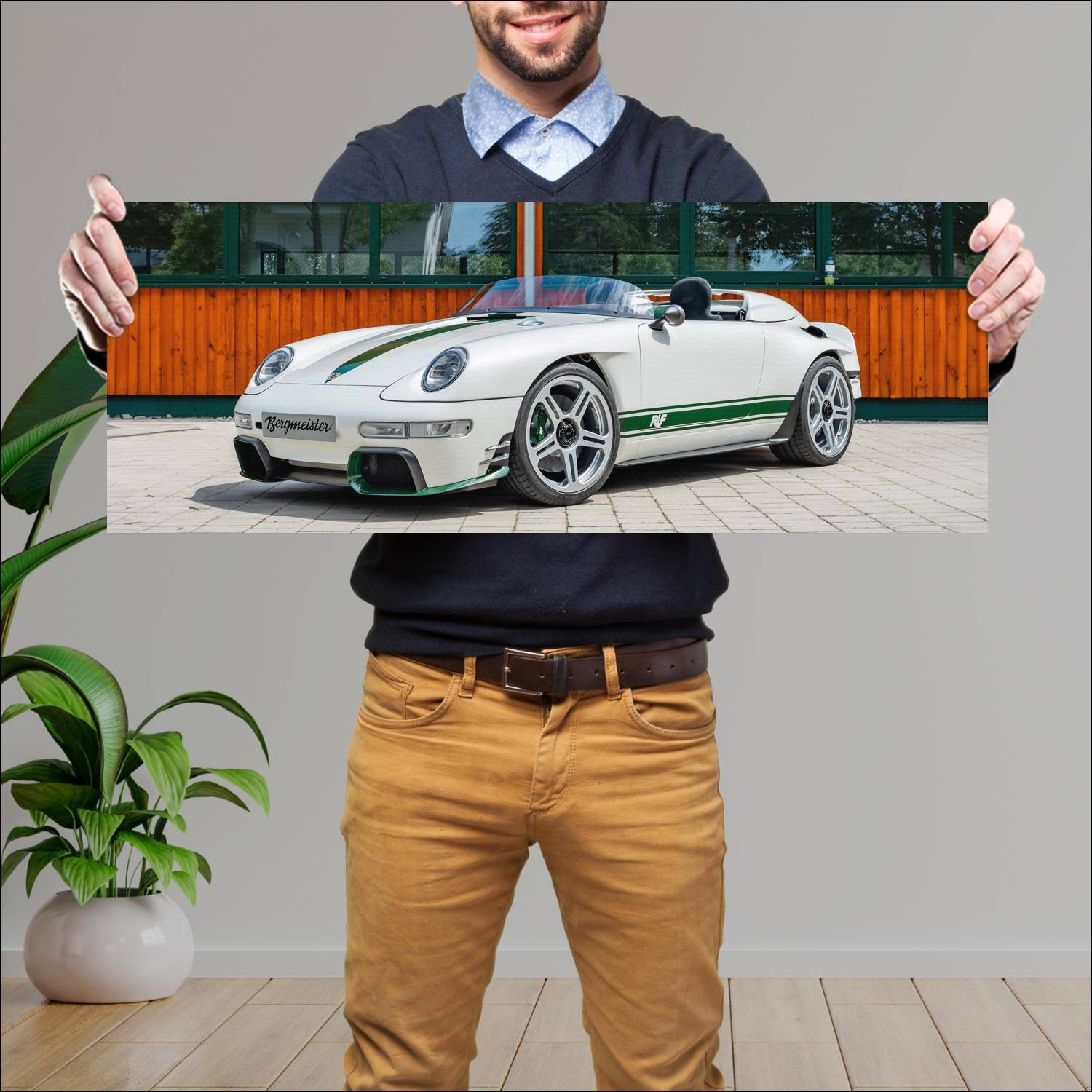 Cuadro grande 30x80cm 2022 ruf bergmeister auto 589 Porsche