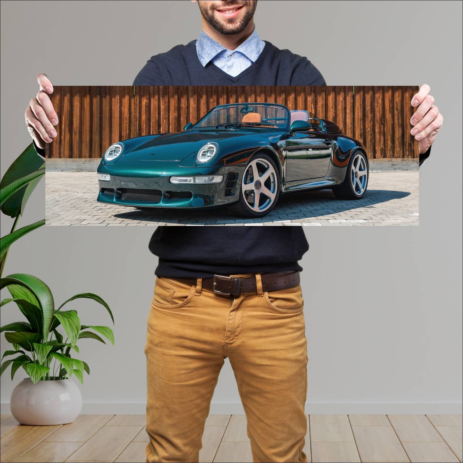 Cuadro grande 30x80cm 2022 ruf speedster auto 591 Porsche