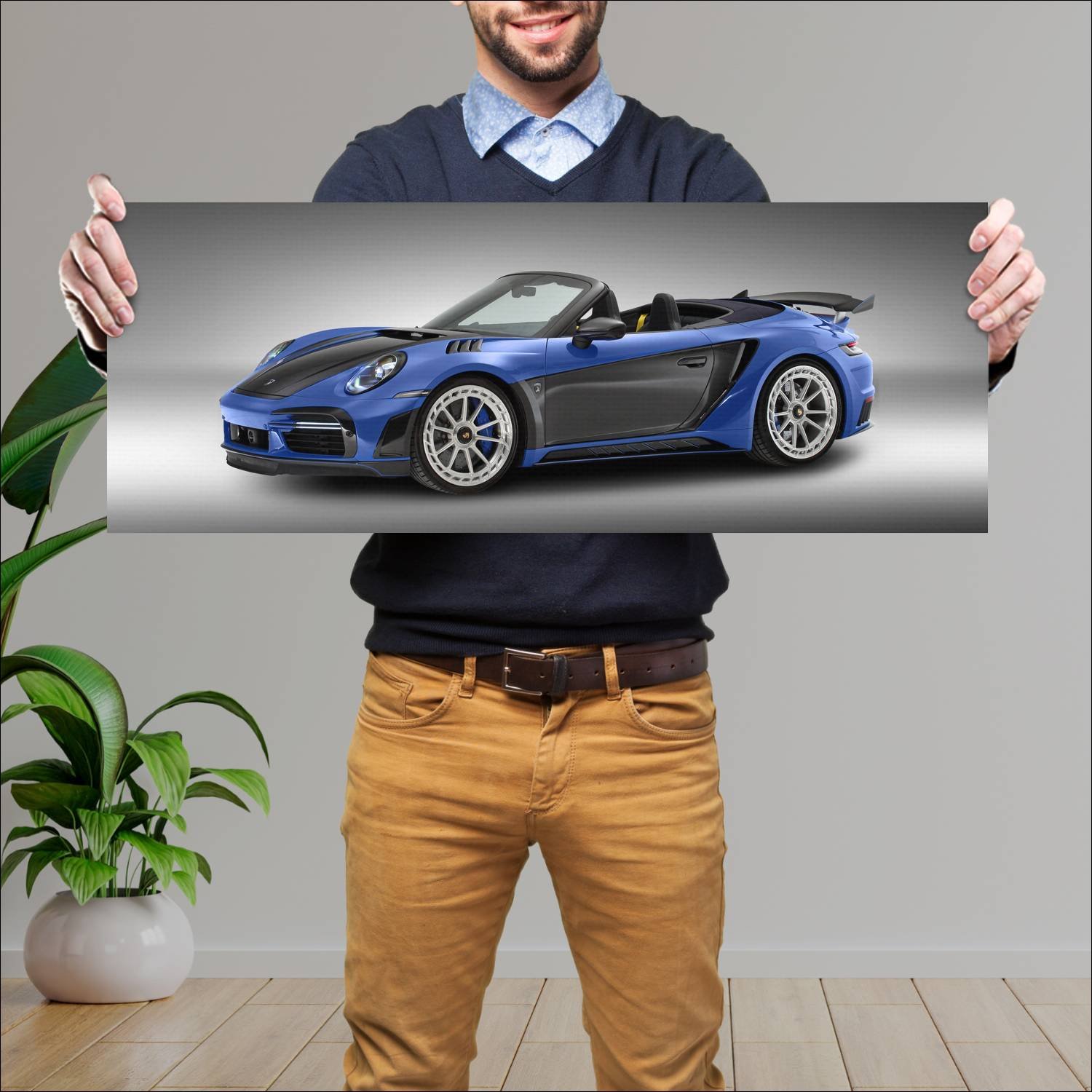 Cuadro grande 30x80cm 2022 topcar stinger gtr 3 0 592 Porsche