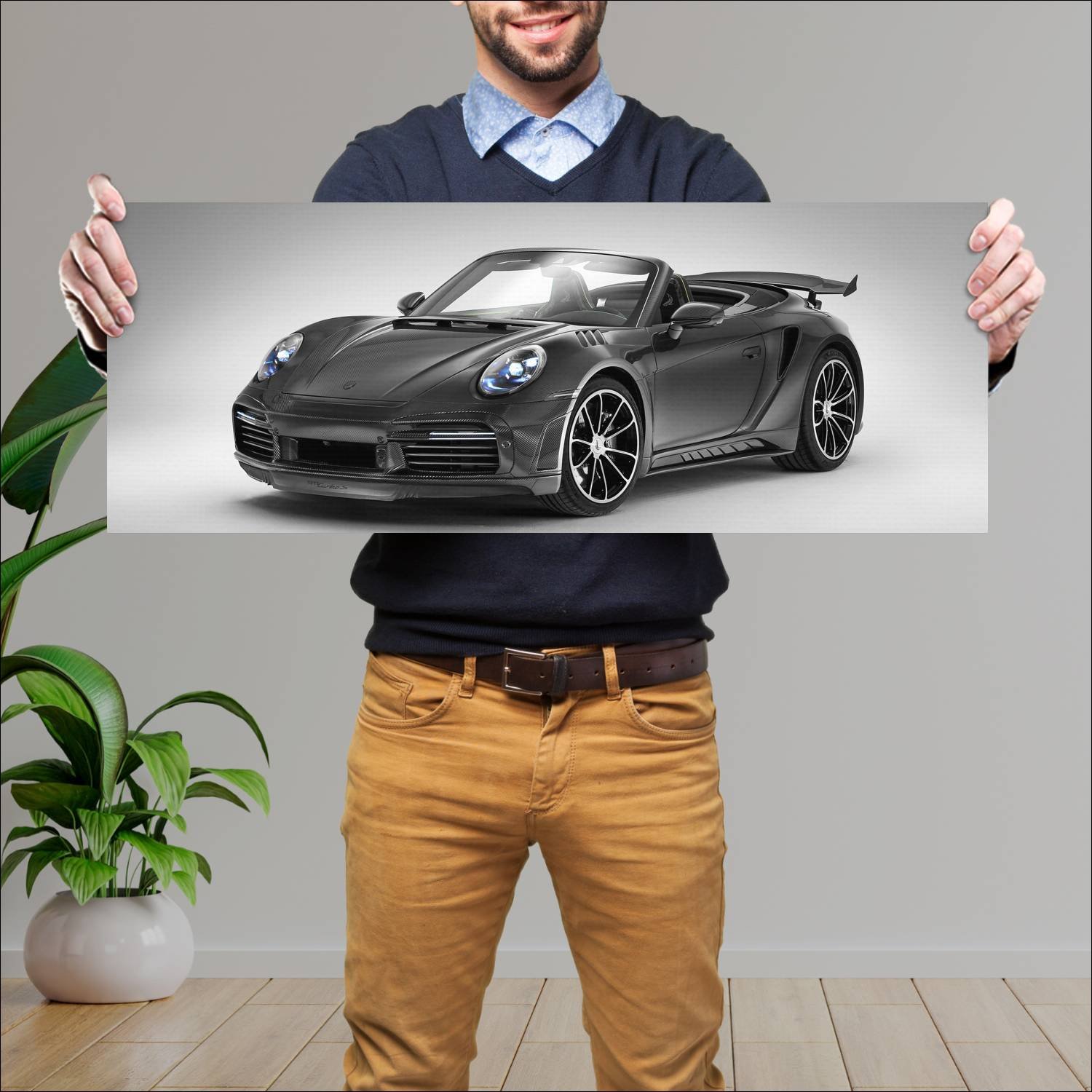 Cuadro grande 30x80cm 2022 topcar stinger gtr cabr 593 Porsche
