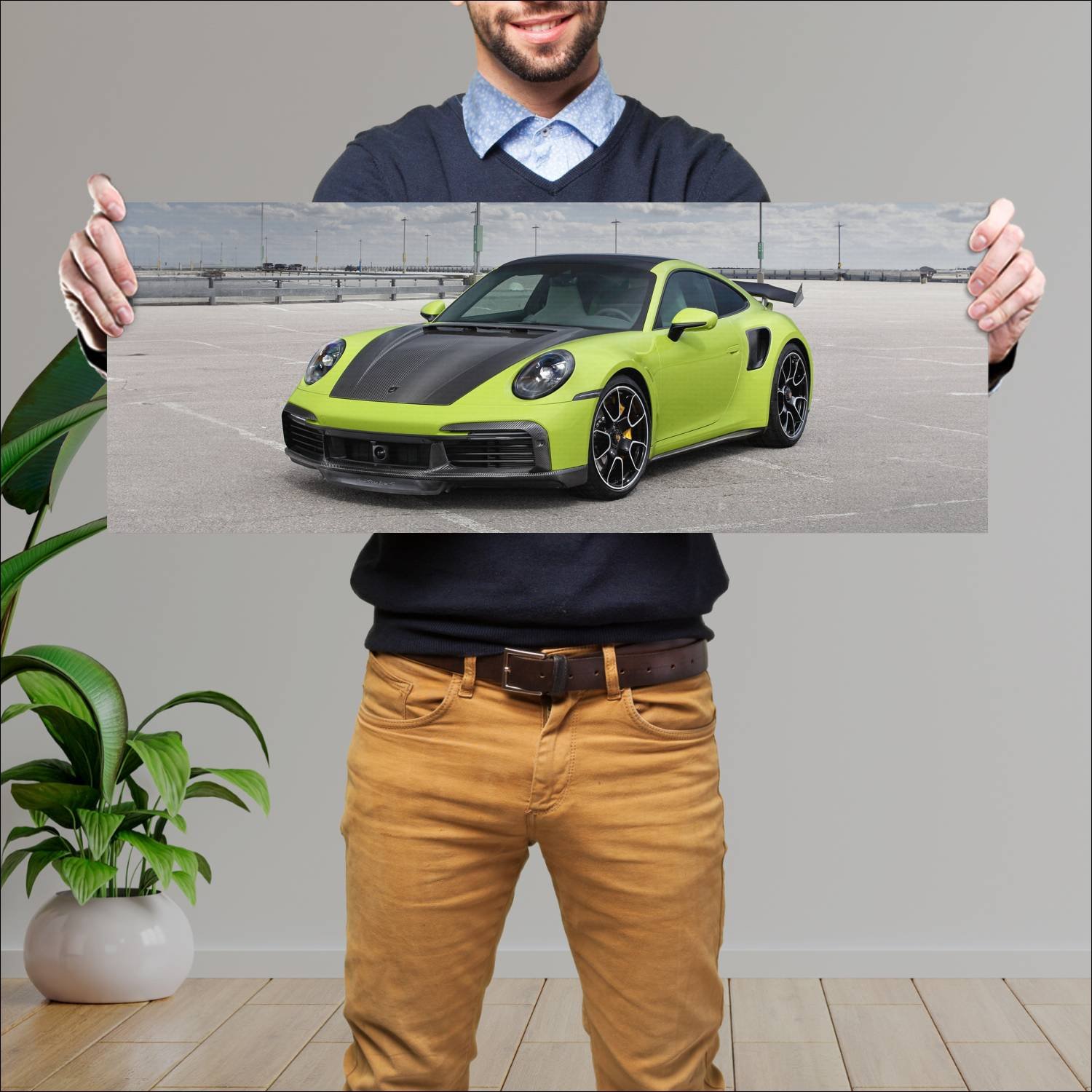 Cuadro grande 30x80cm 2022 topcar stinger light pa 594 Porsche