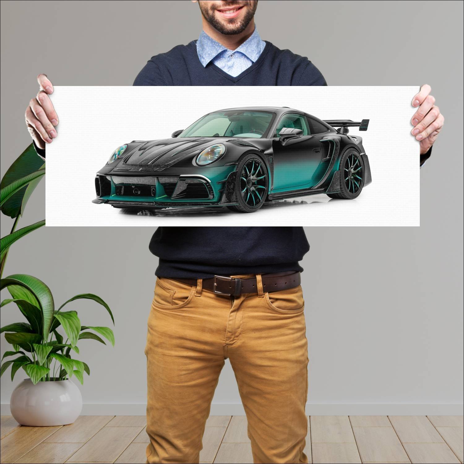 Cuadro grande 30x80cm 2023 mansory p9lm evo 900 11 598 Porsche