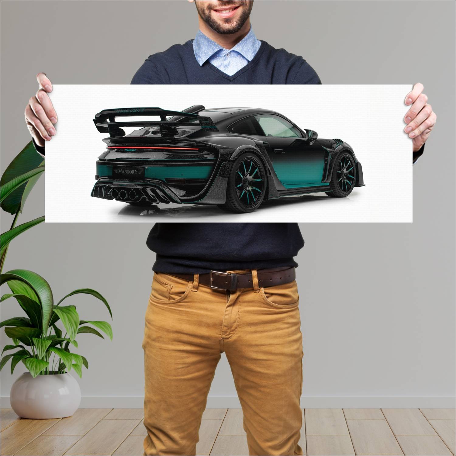 Cuadro grande 30x80cm 2023 mansory p9lm evo 900 11 599 Porsche