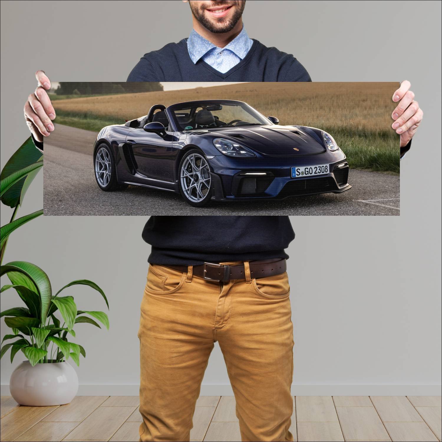 Cuadro grande 30x80cm 2023 porsche 718 spyder rs 1 605 Porsche