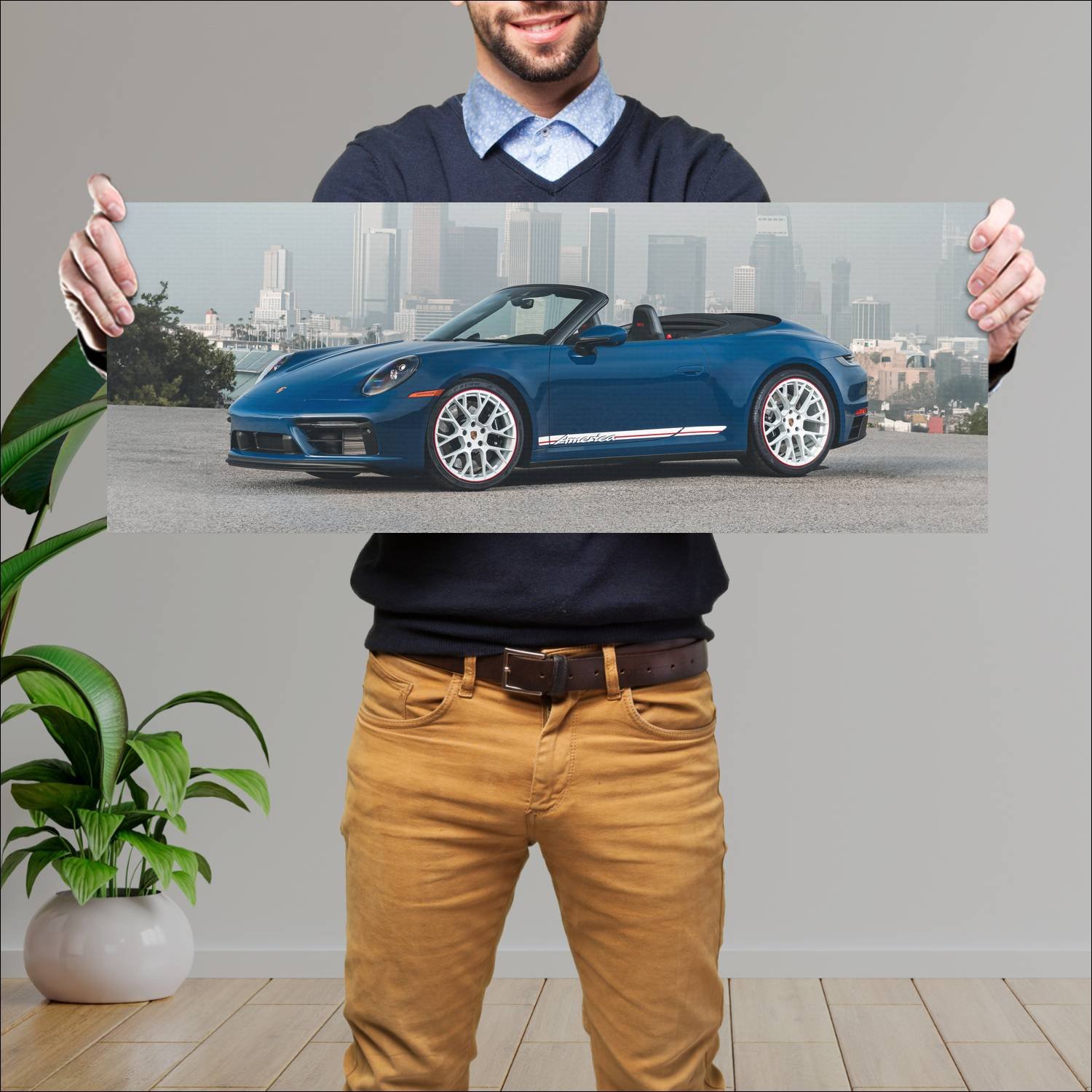 Cuadro grande 30x80cm 2023 porsche 911 carrera gts 608 Porsche