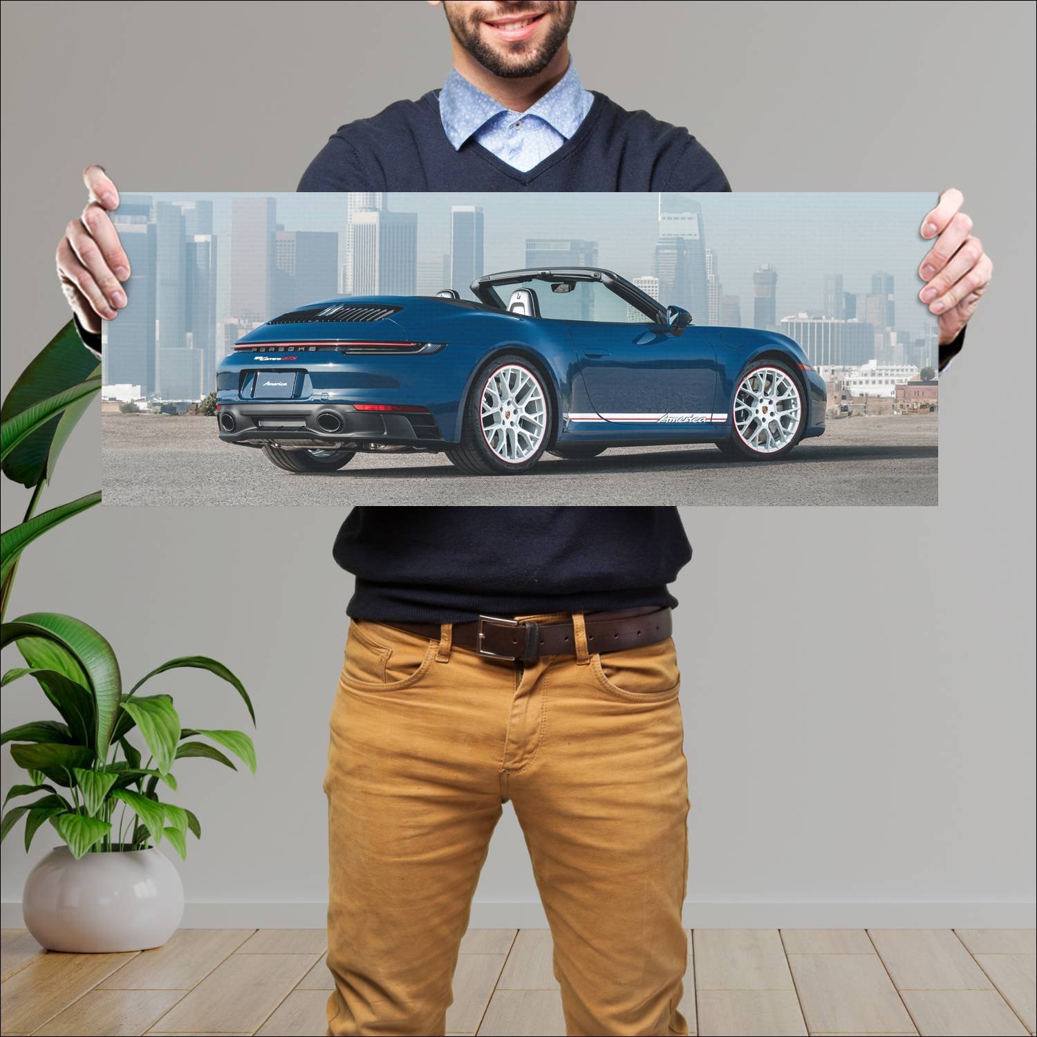 Cuadro grande 30x80cm 2023 porsche 911 carrera gts 609 Porsche