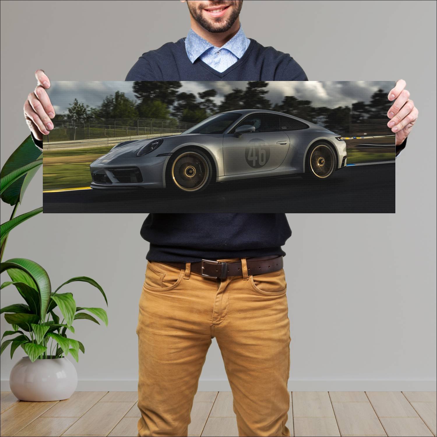 Cuadro grande 30x80cm 2023 porsche 911 carrera gts 610 Porsche