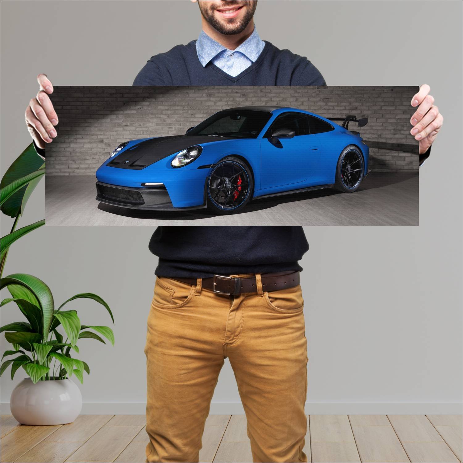 Cuadro grande 30x80cm 2023 porsche 911 gt3 by topc 616 Porsche