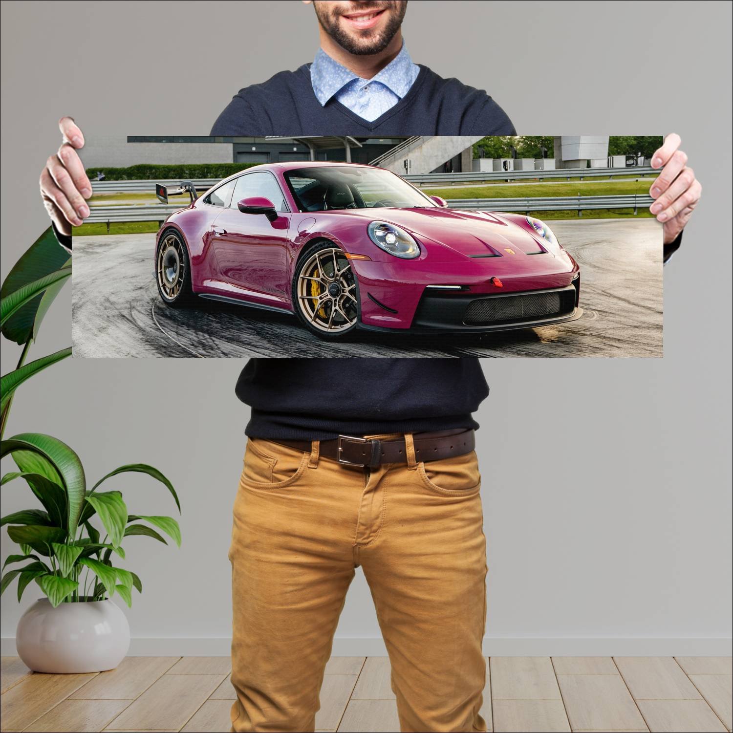 Cuadro grande 30x80cm 2023 porsche 911 gt3 manthey 618 Porsche