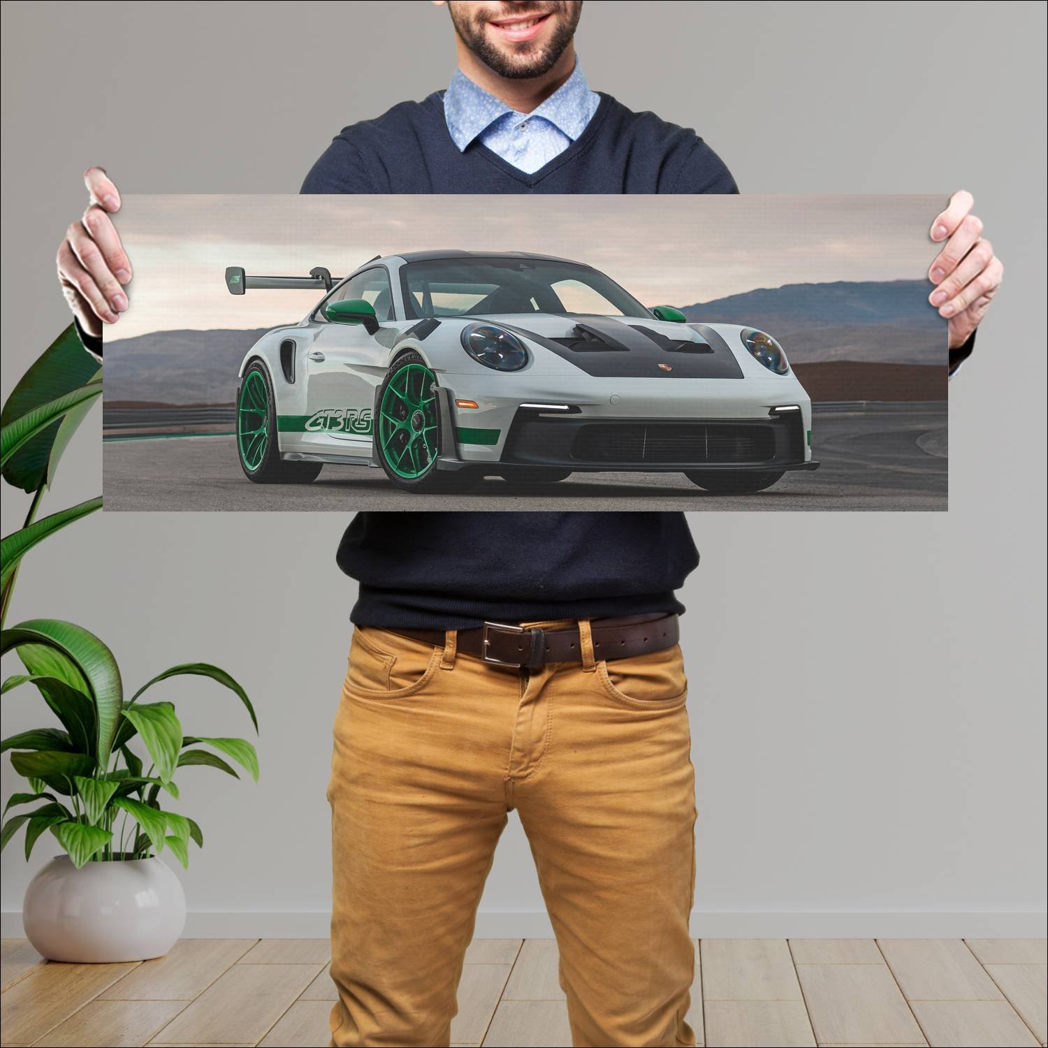 Cuadro grande 30x80cm 2023 porsche 911 gt3 rs trib 621 Porsche