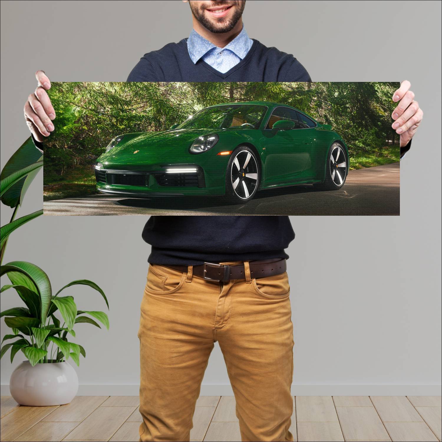 Cuadro grande 30x80cm 2023 porsche 911 sport class 627 Porsche