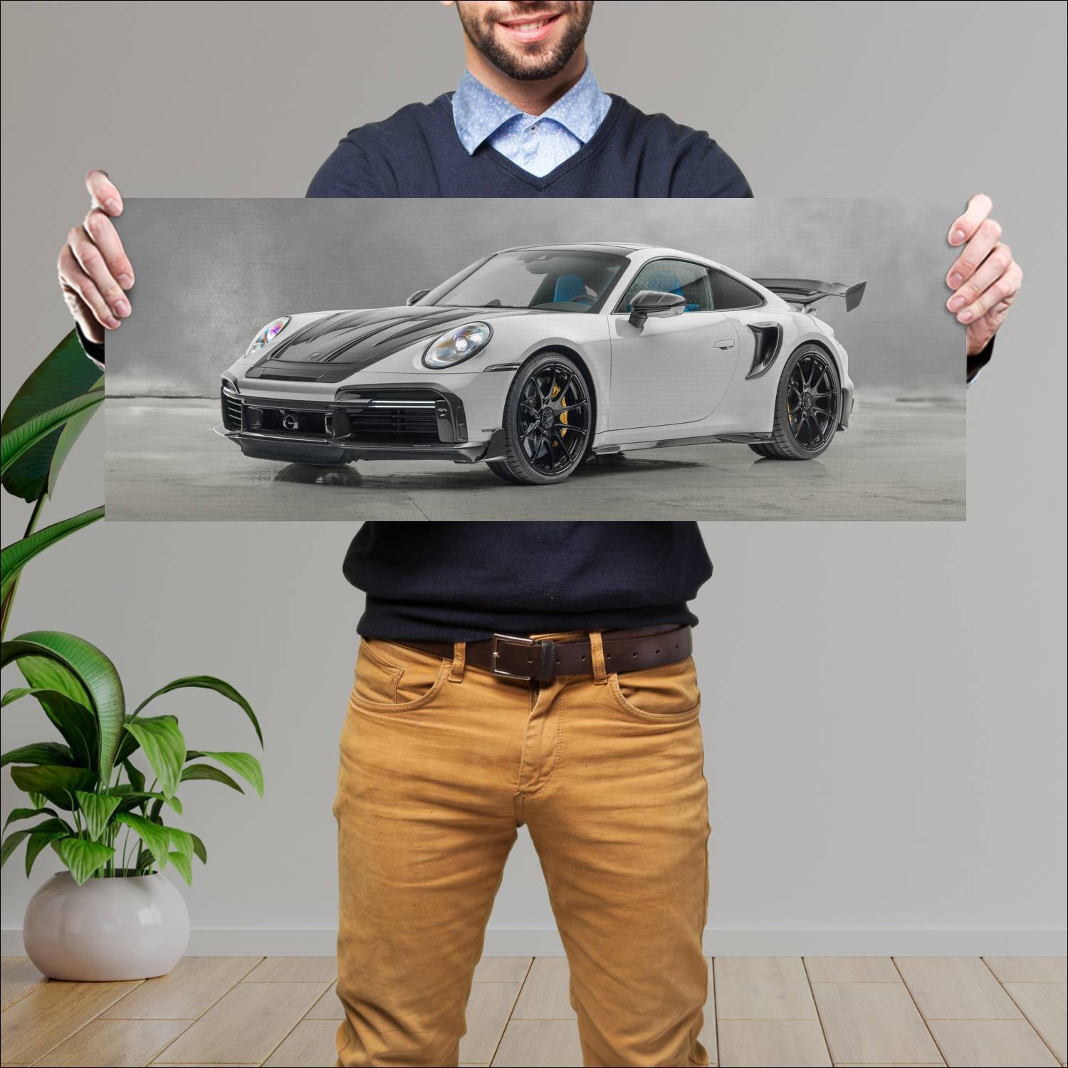 Cuadro grande 30x80cm 2023 porsche 911 turbo s sof 628 Porsche