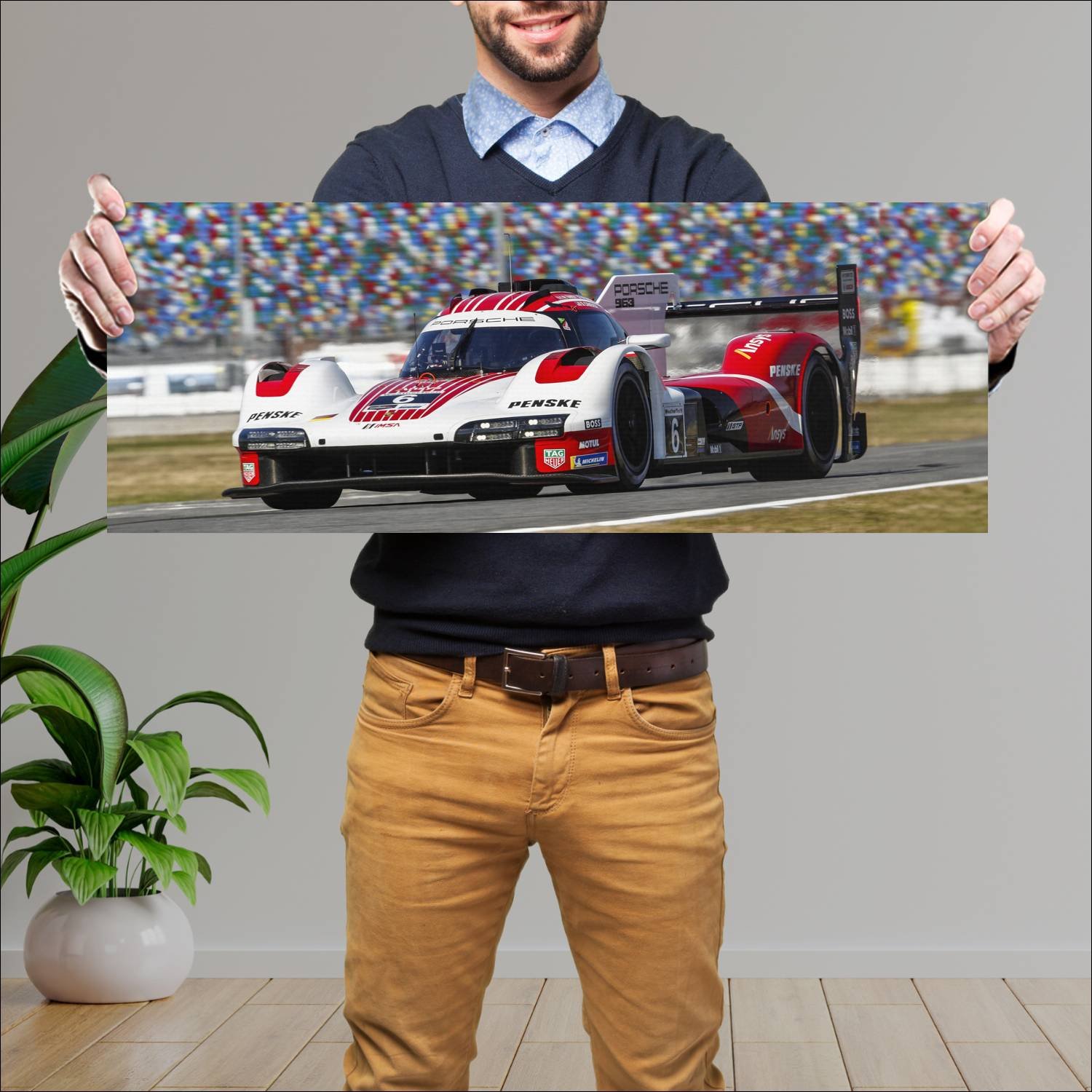 Cuadro grande 30x80cm 2023 porsche 963 auto 630 Porsche