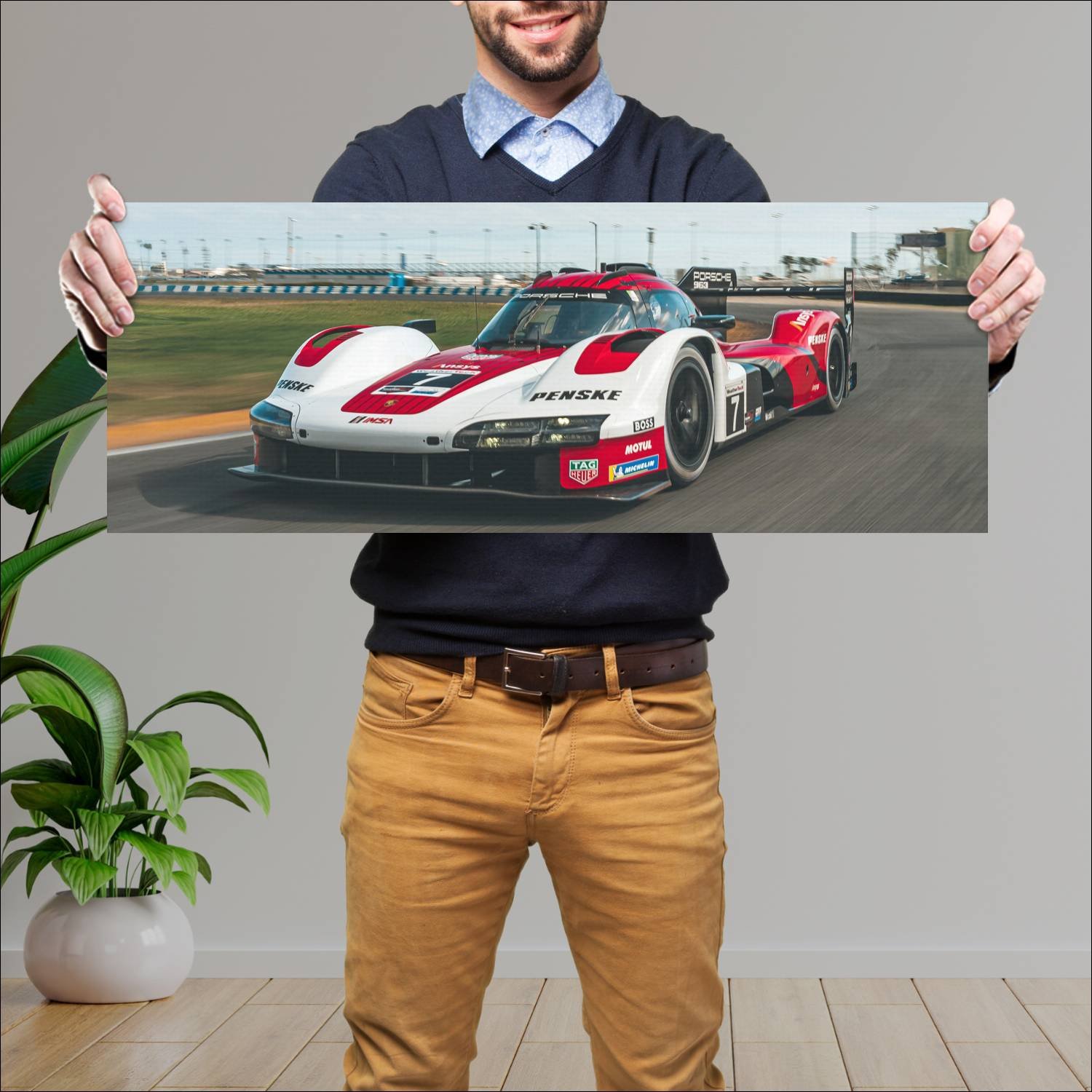 Cuadro grande 30x80cm 2023 porsche 963 auto 631 Porsche