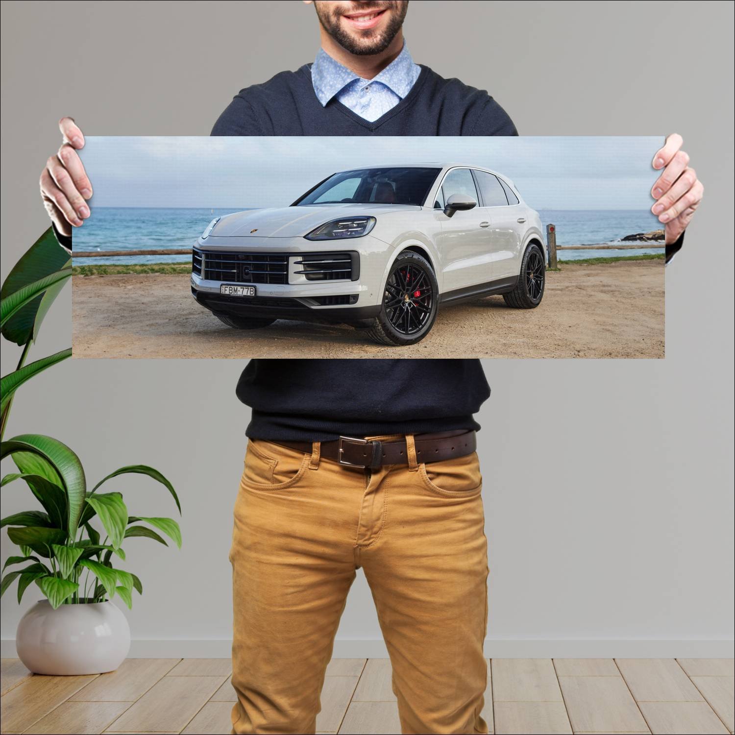Cuadro grande 30x80cm 2023 porsche cayenne s au 12 641 Porsche
