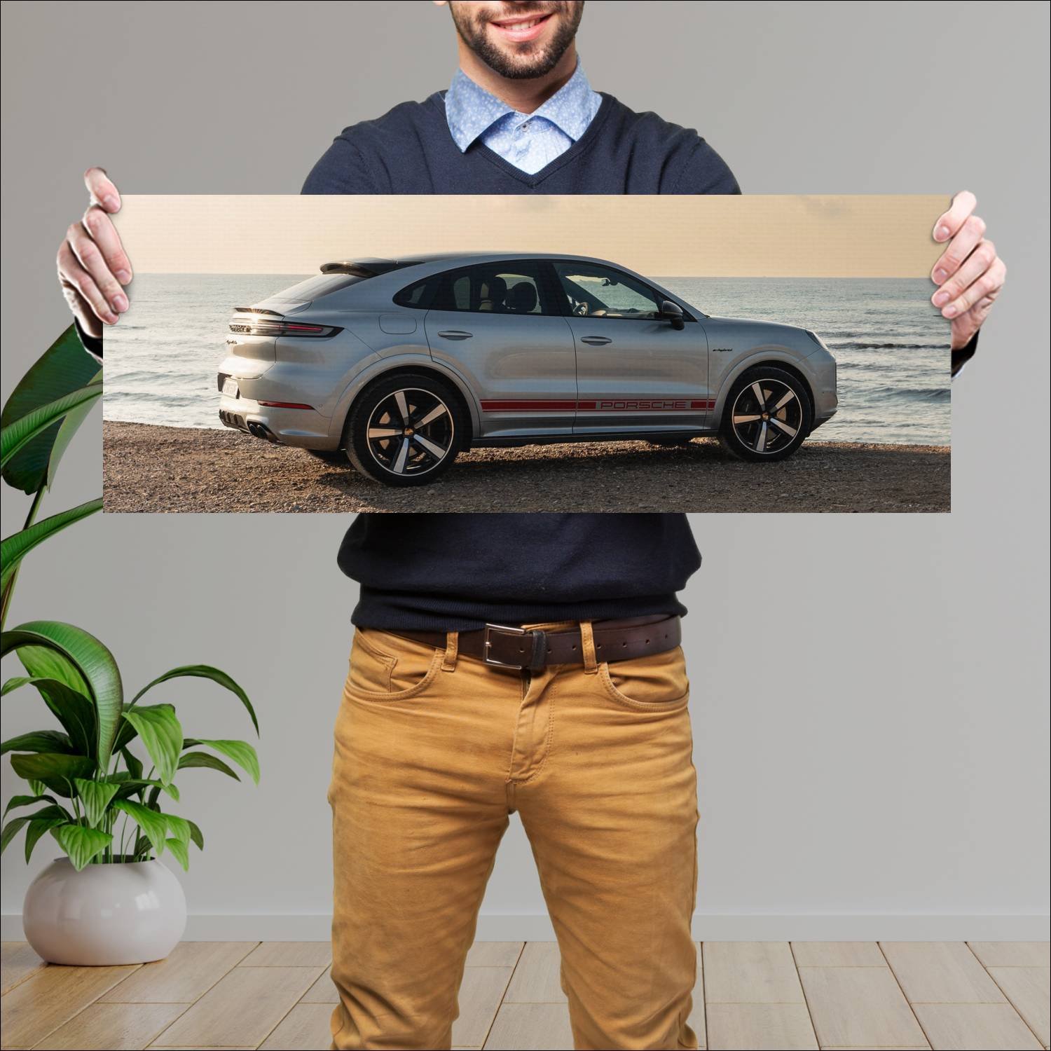 Cuadro grande 30x80cm 2023 porsche cayenne turbo c 645 Porsche