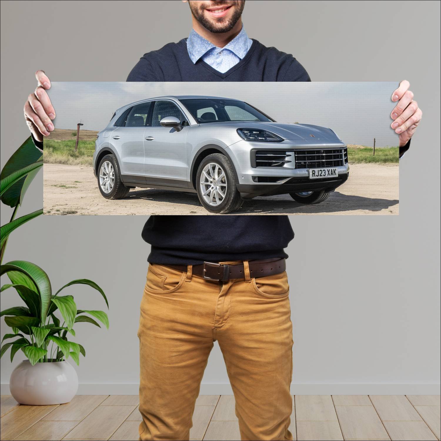 Cuadro grande 30x80cm 2023 porsche cayenne uk Porsche