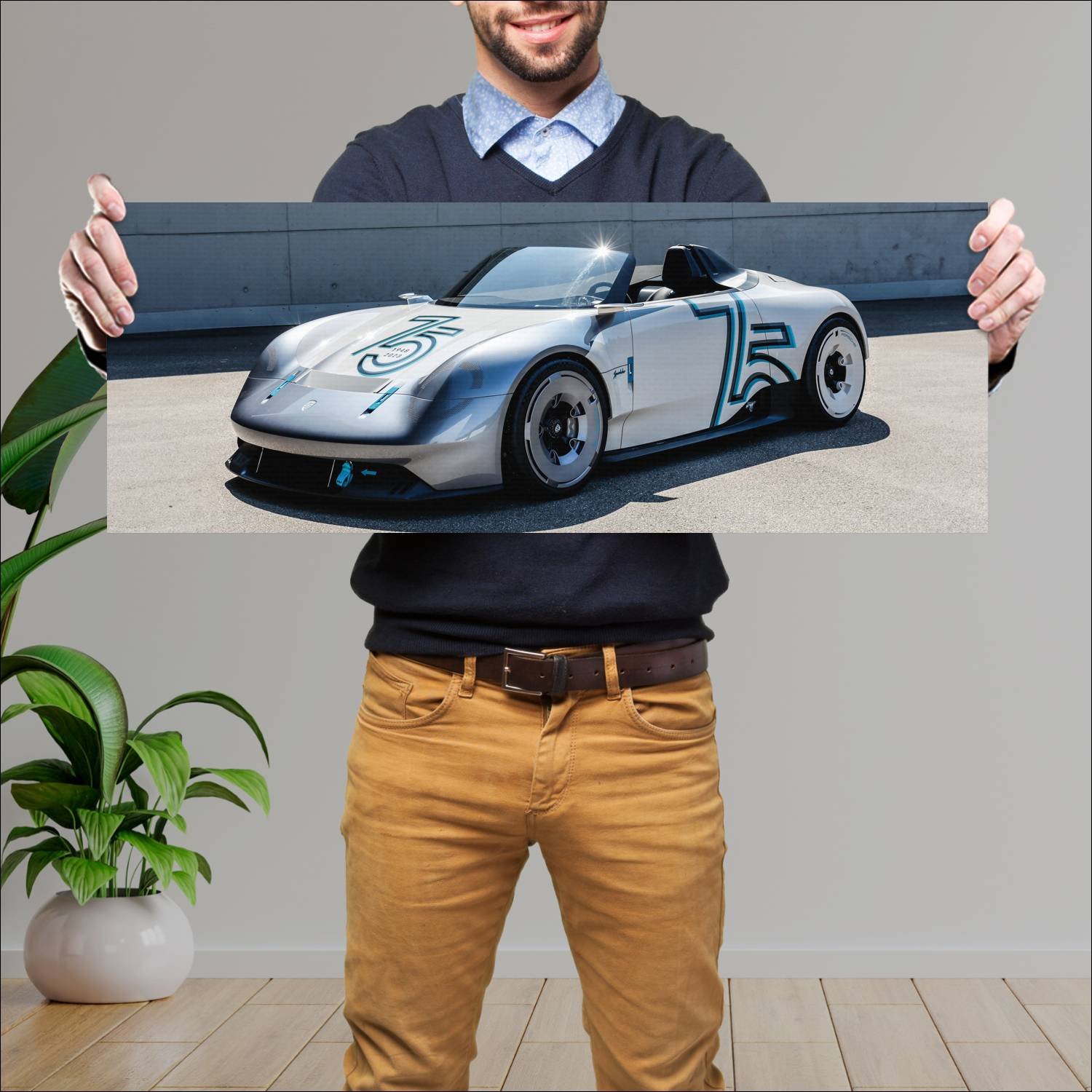 Cuadro grande 30x80cm 2023 porsche vision 357 spee 657 Porsche
