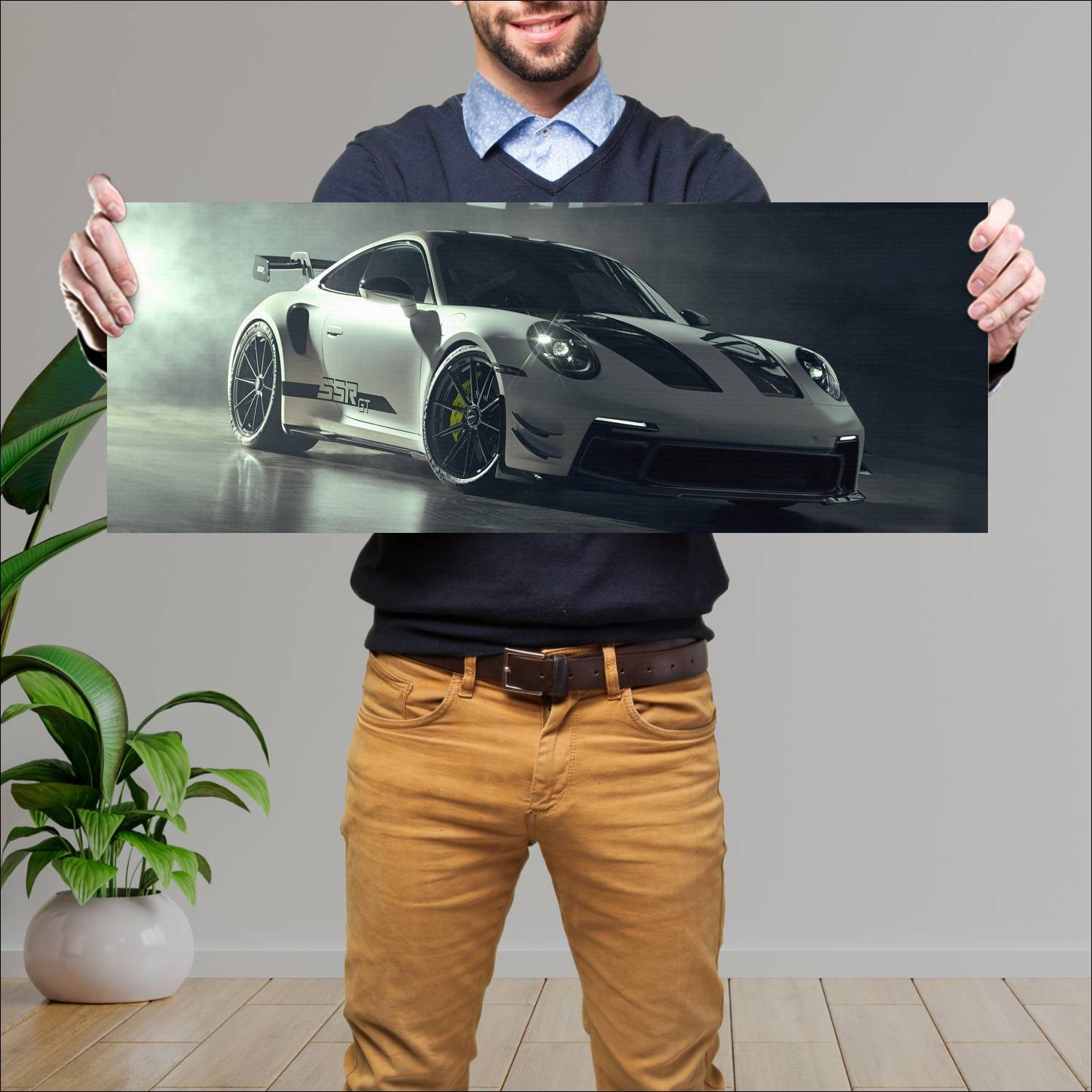 Cuadro grande 30x80cm 2023 ssr gt auto 661 Porsche