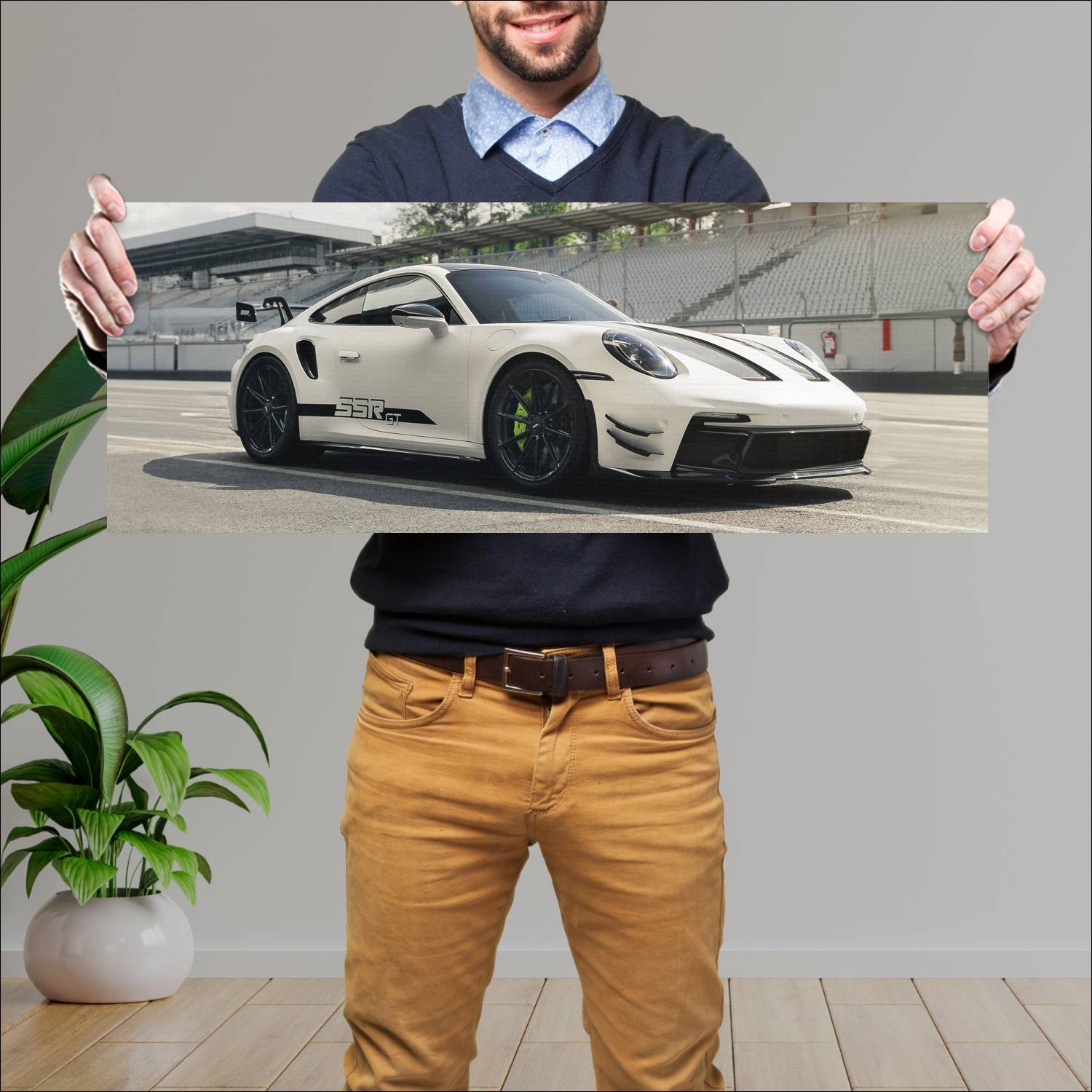 Cuadro grande 30x80cm 2023 ssr gt auto 662 Porsche