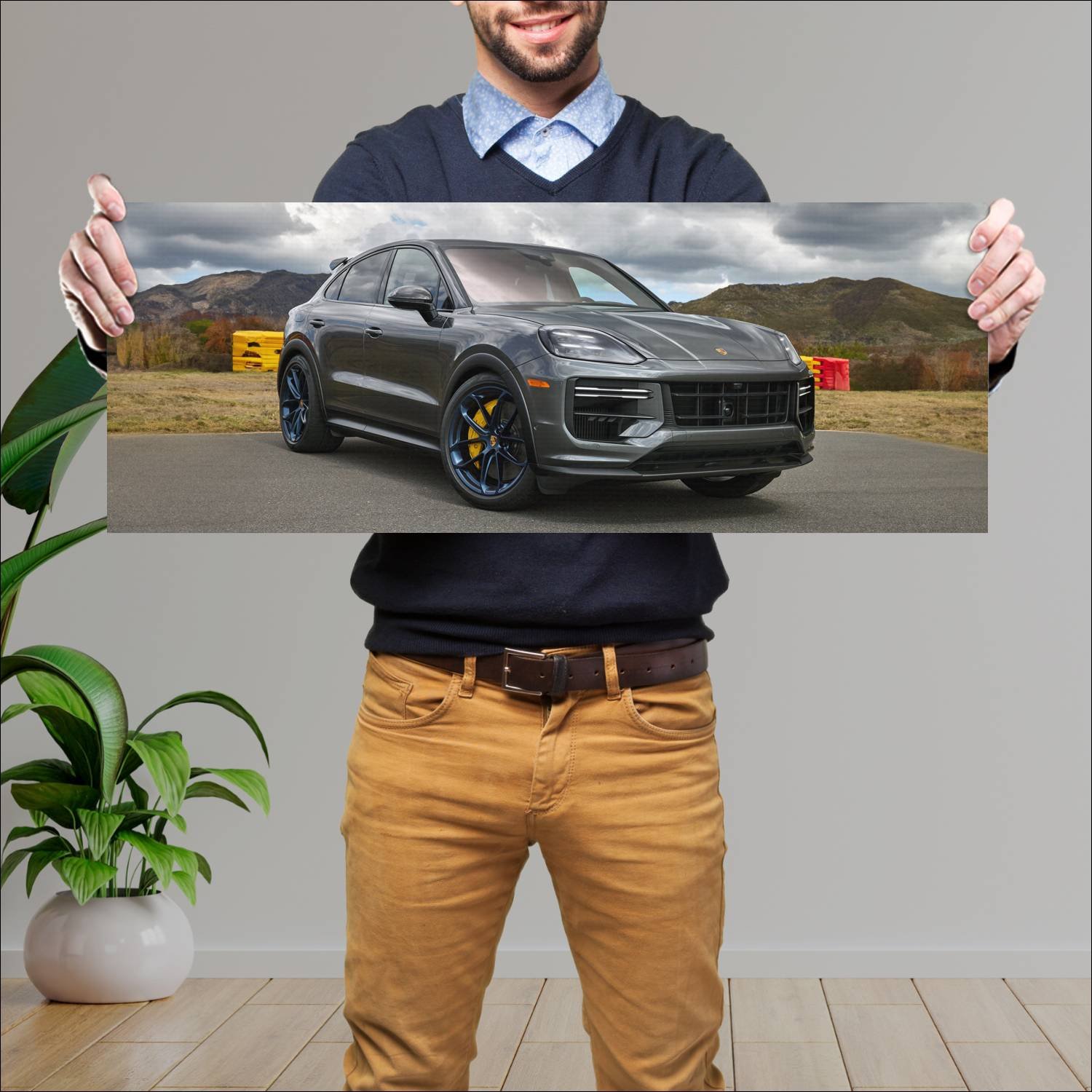 Cuadro grande 30x80cm 2024 porsche cayenne coupe t 663 Porsche