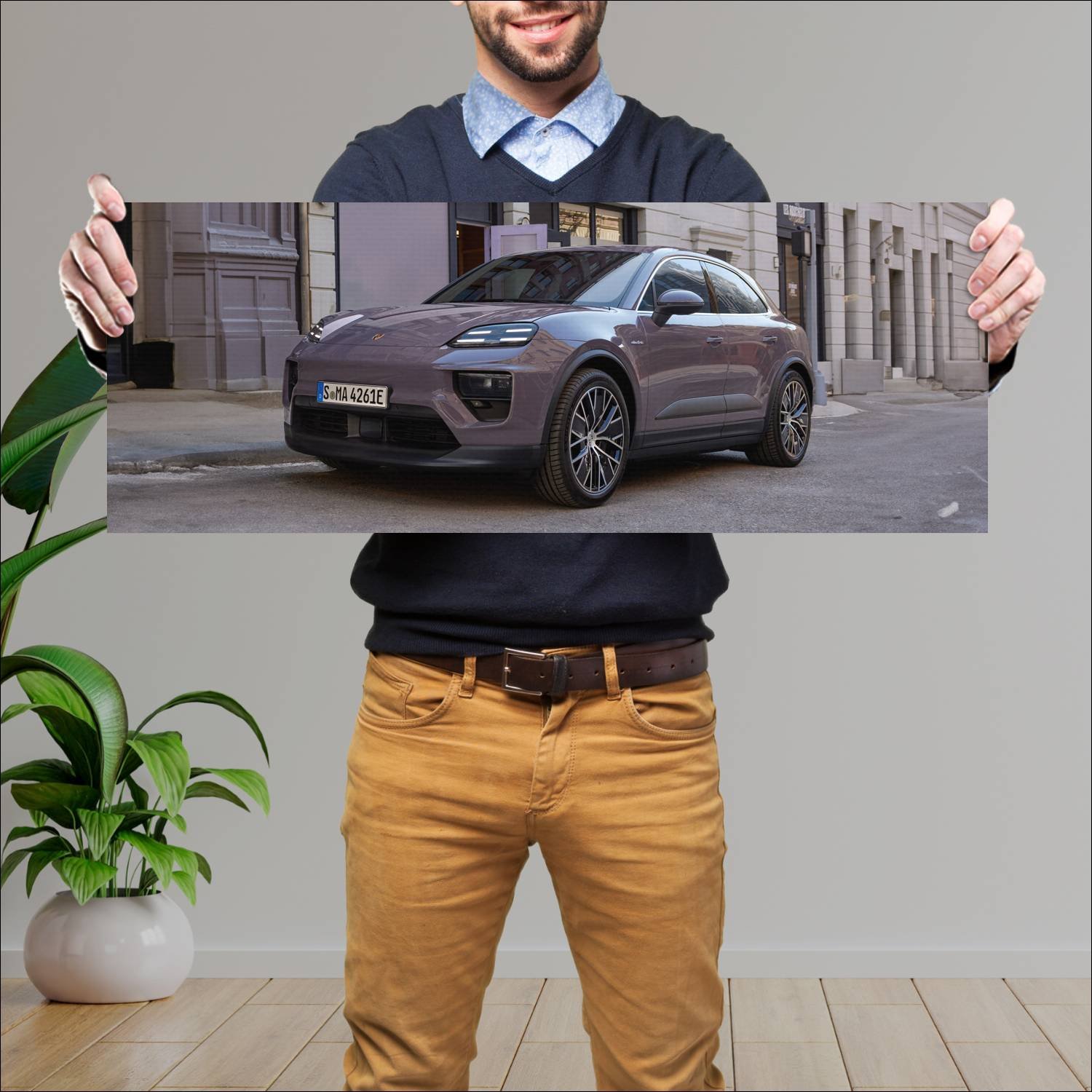 Cuadro grande 30x80cm 2024 porsche macan auto 664 Porsche