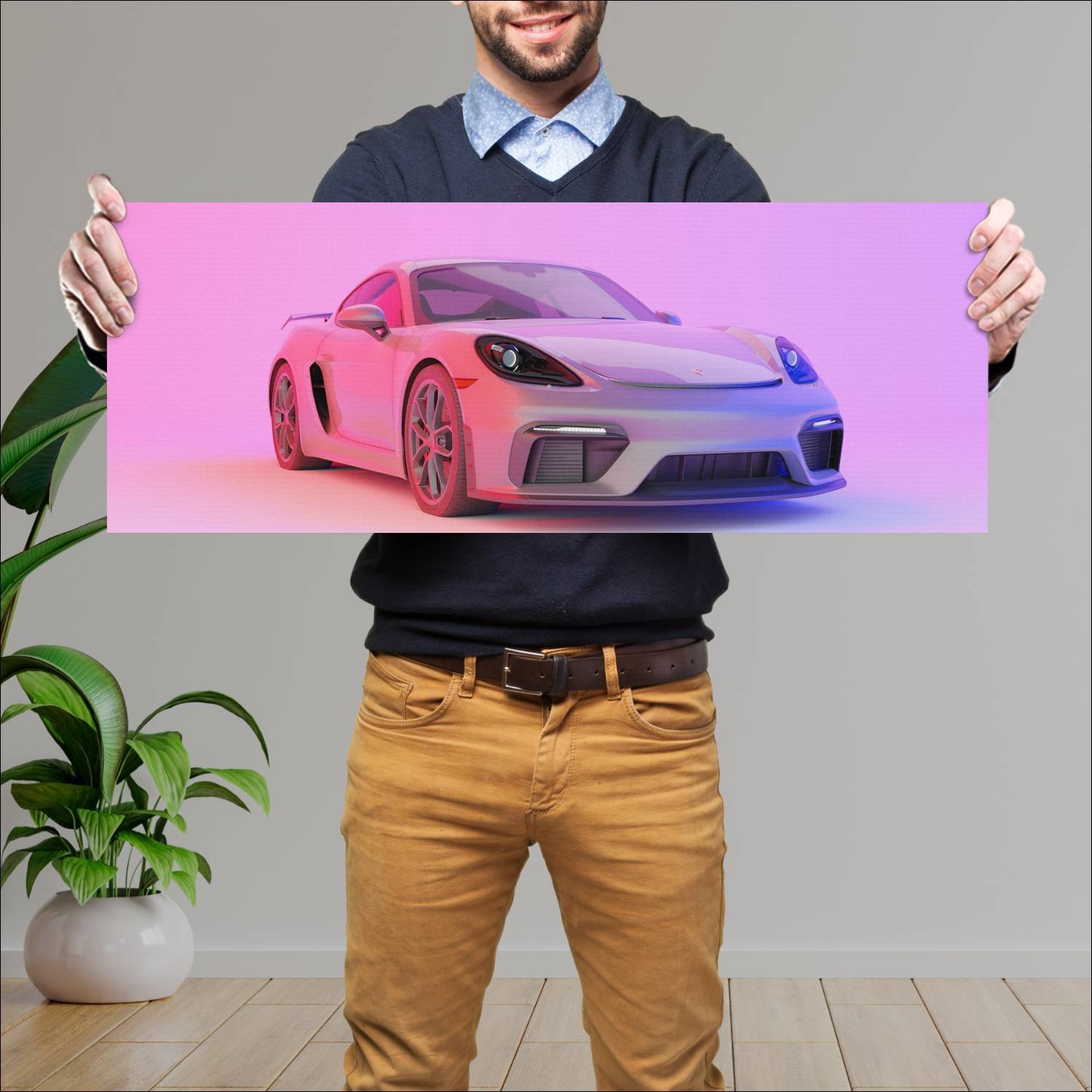 Cuadro grande 30x80cm Auto Porsche GT Porsche