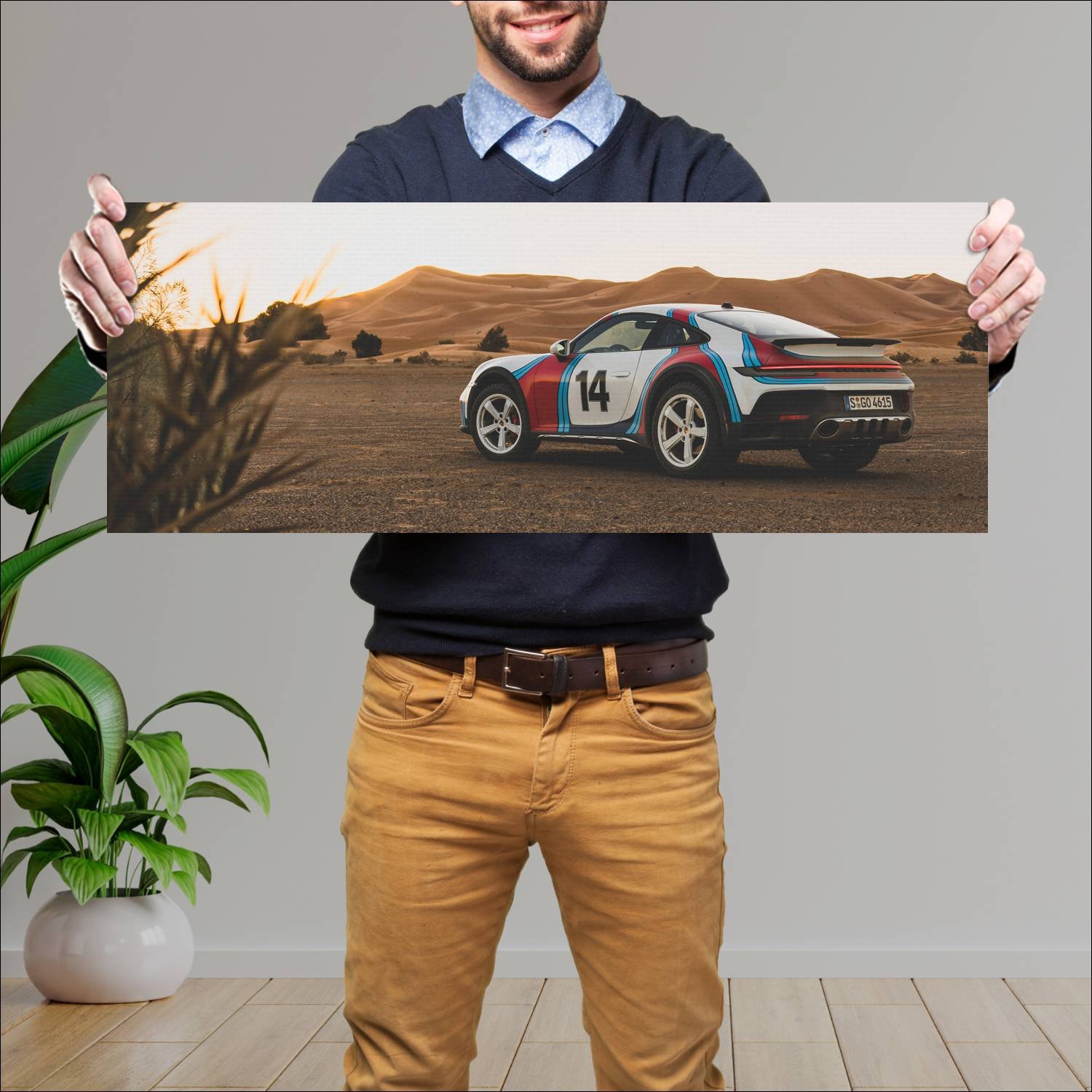 Cuadro grande 30x80cm 2023 Porsche 911 Porsche