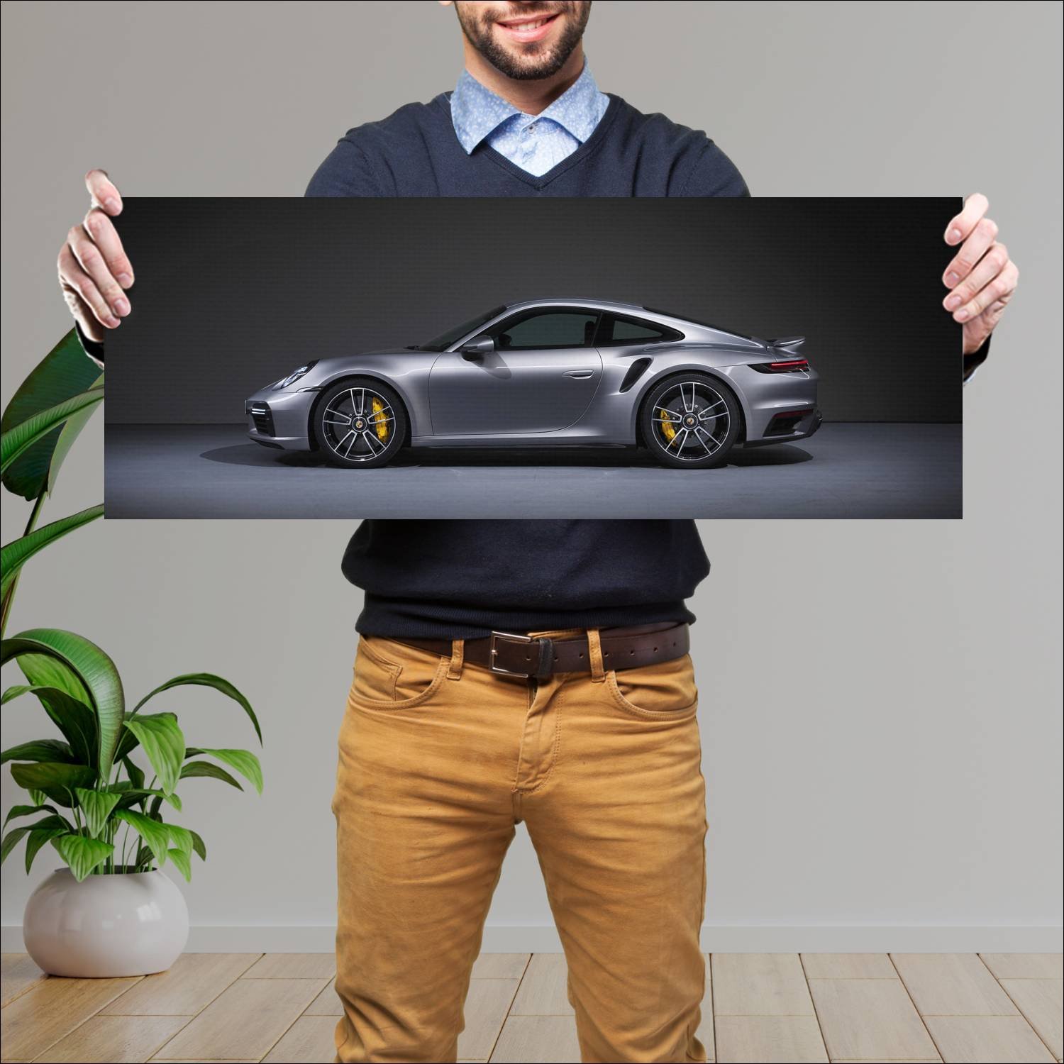 Cuadro grande 30x80cm 2020 Porsche 911 Turbo S 002 Porsche