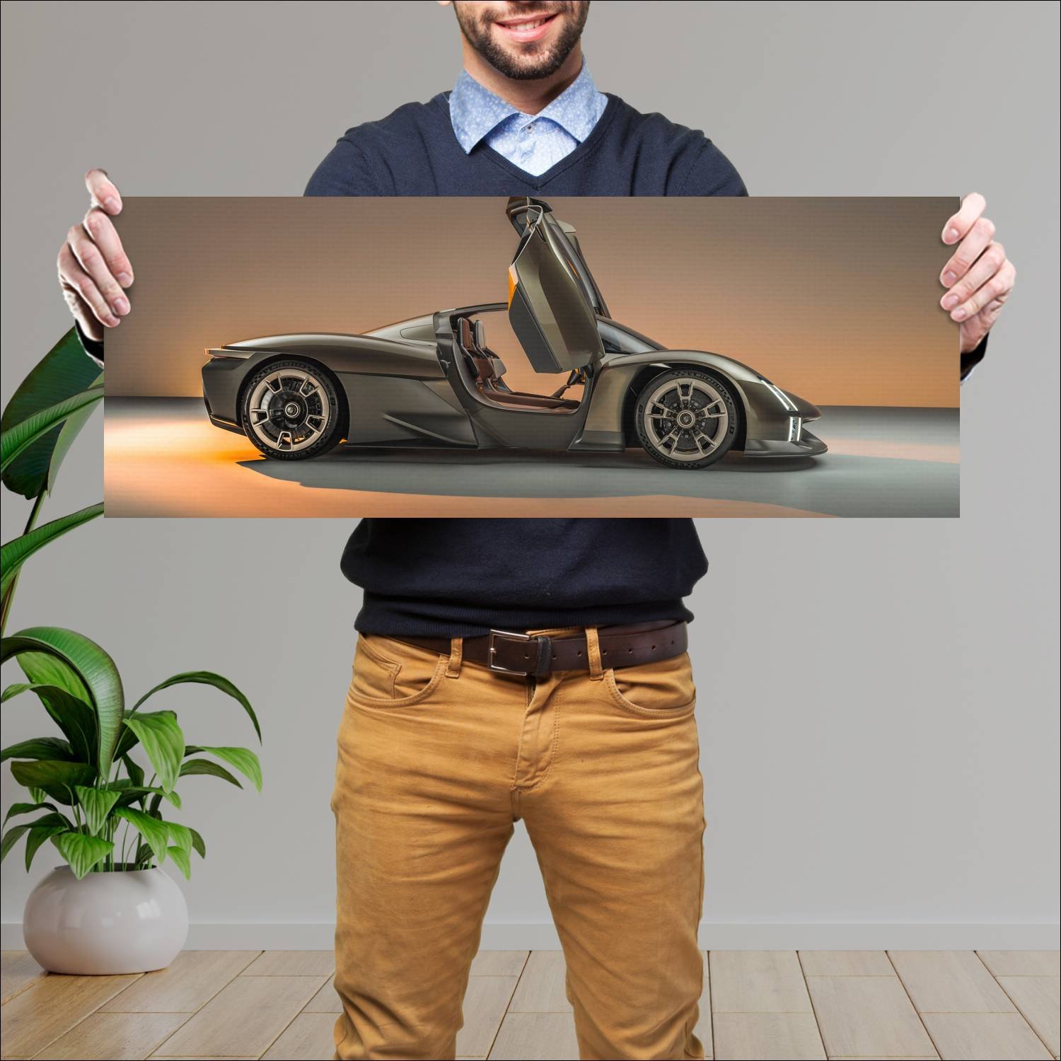 Cuadro grande 30x80cm 2023 Porsche Mission X Concept 003 Porsche