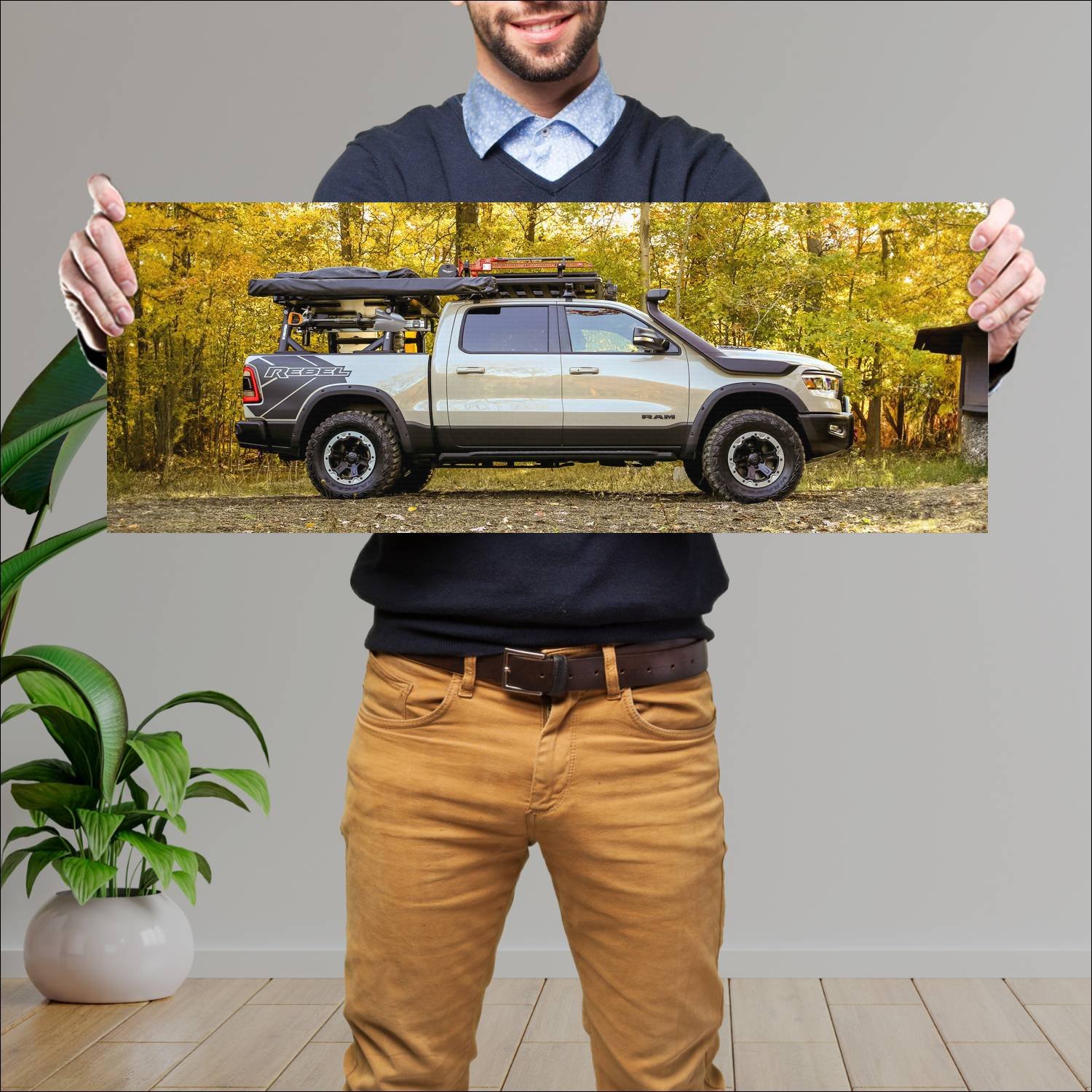 Cuadro grande 30x80cm 2019 ram 1500 rebel otg conc 48 Ram